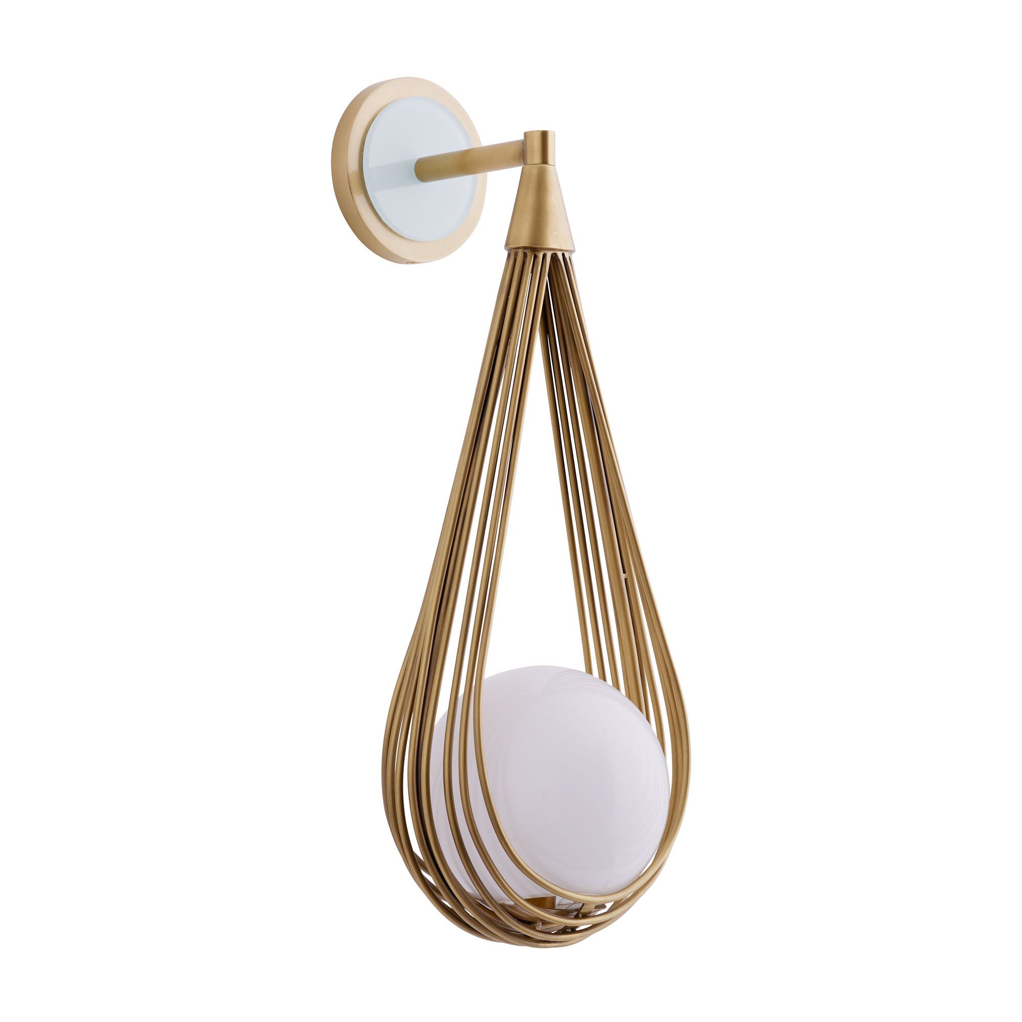 Zemirir Modern Minimalist Brass Glass Wall Lamp - Lamp Copper
