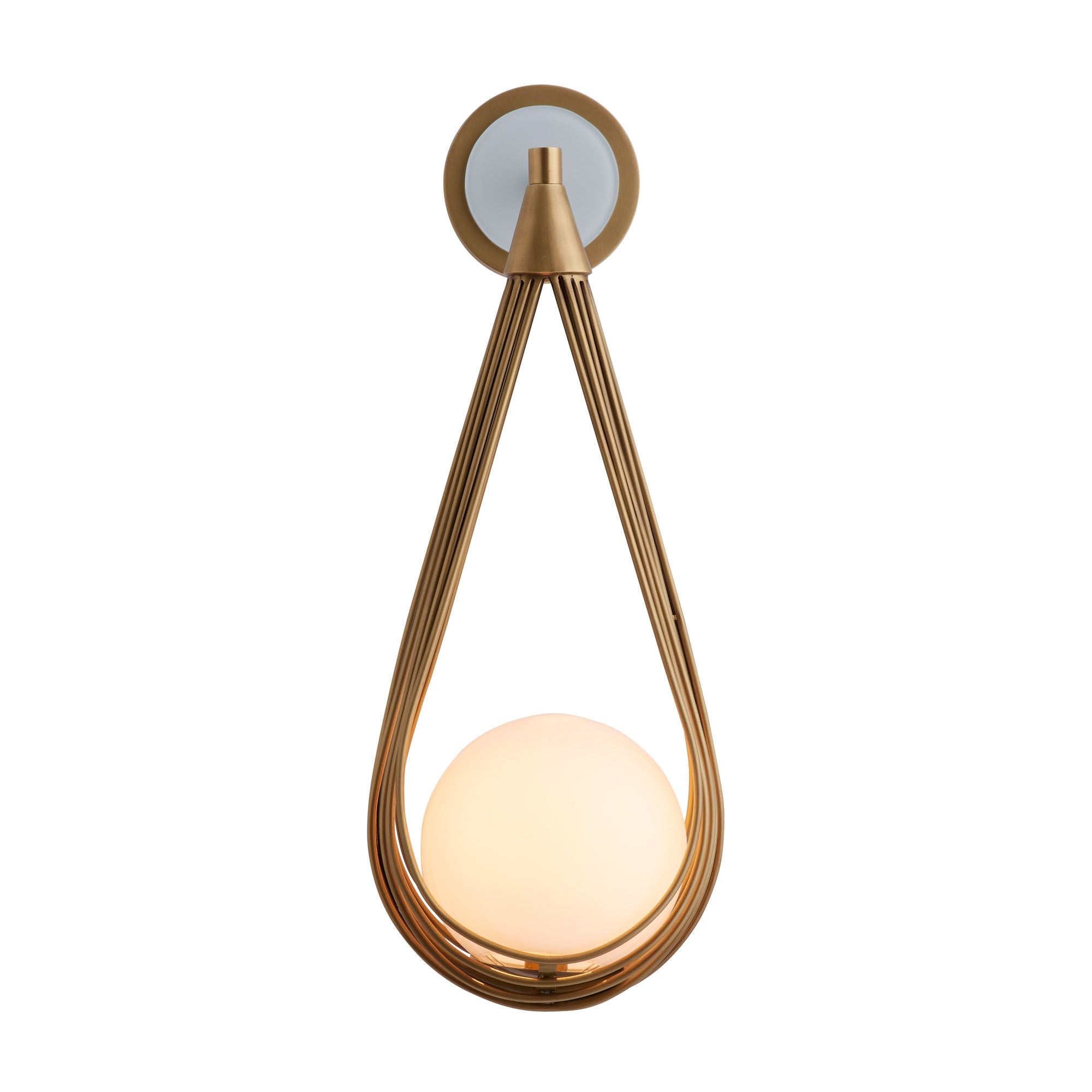 Zemirir Modern Minimalist Brass Glass Wall Lamp - Lamp Copper