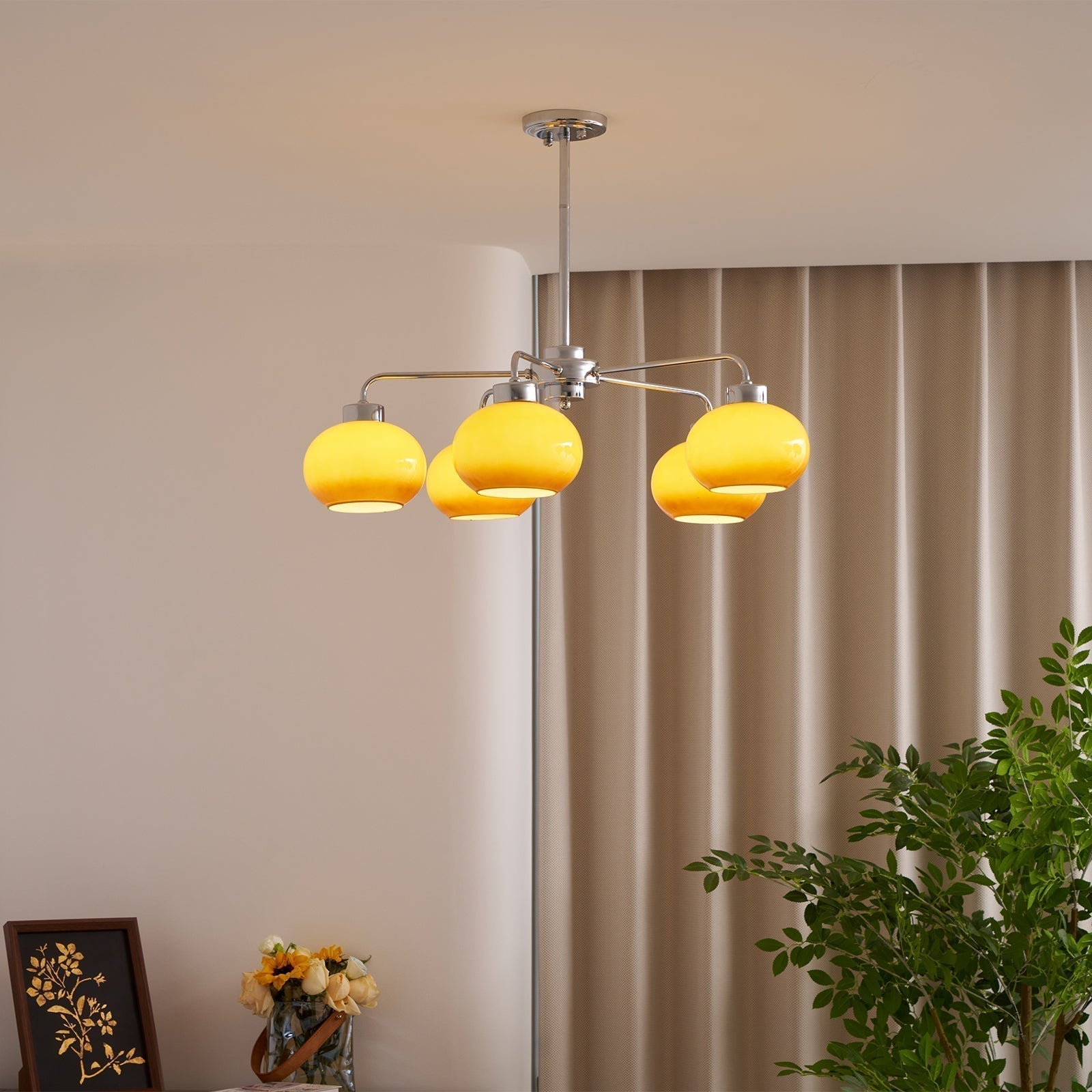Oval Persimmon Chandelier - Letslighting