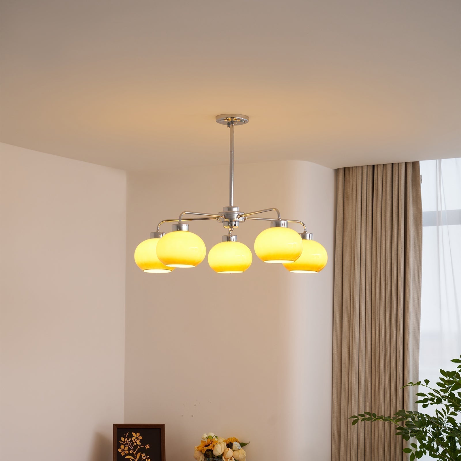 Oval Persimmon Chandelier - Letslighting