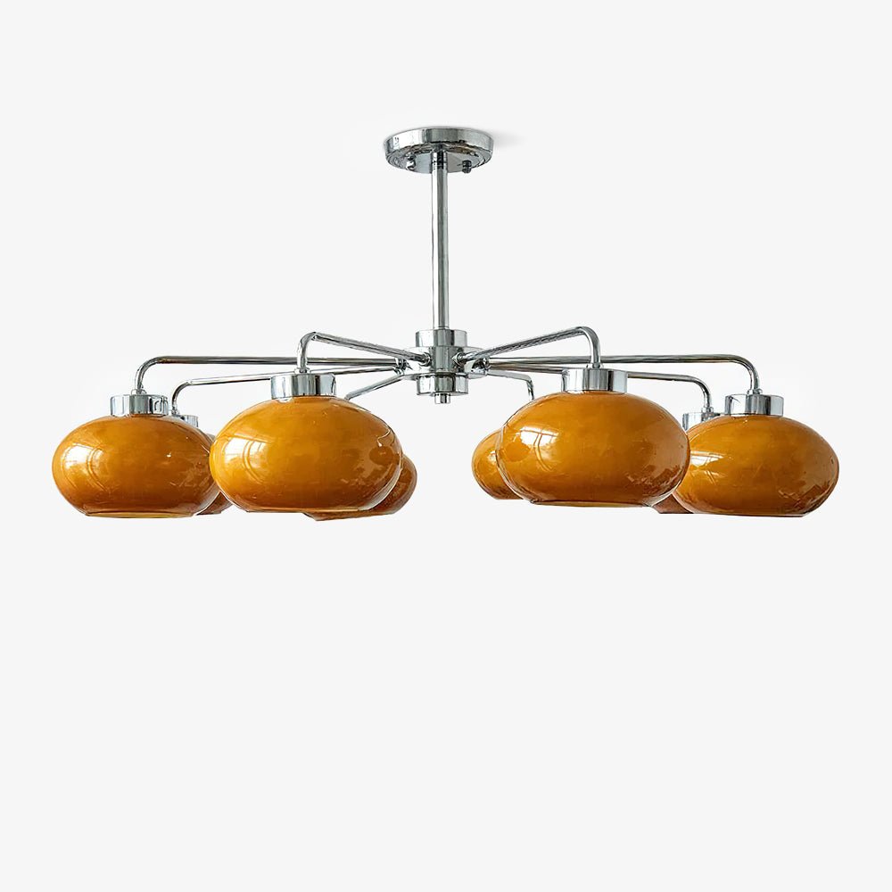 Oval Persimmon Chandelier - Letslighting
