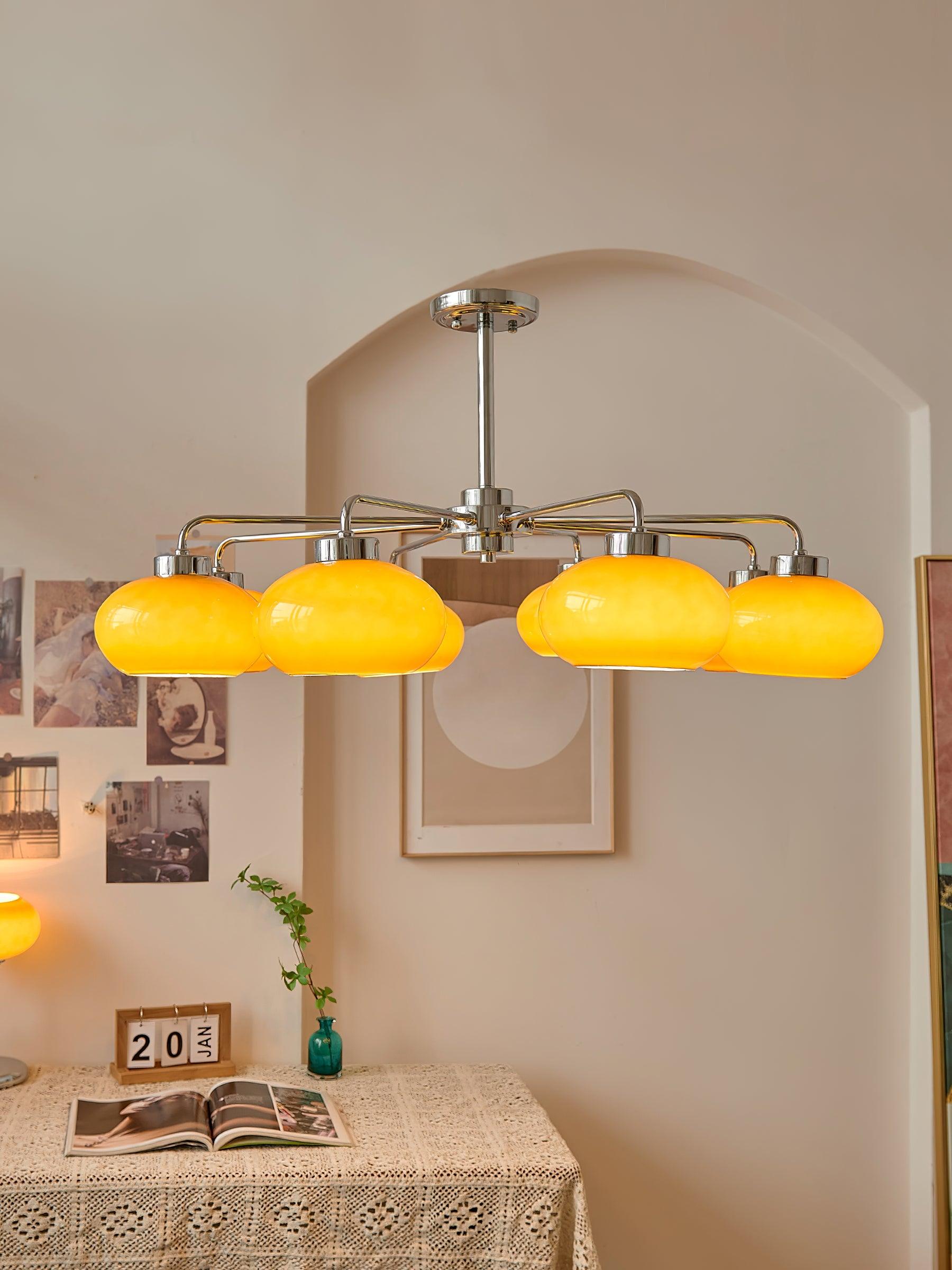 Oval Persimmon Chandelier - Letslighting
