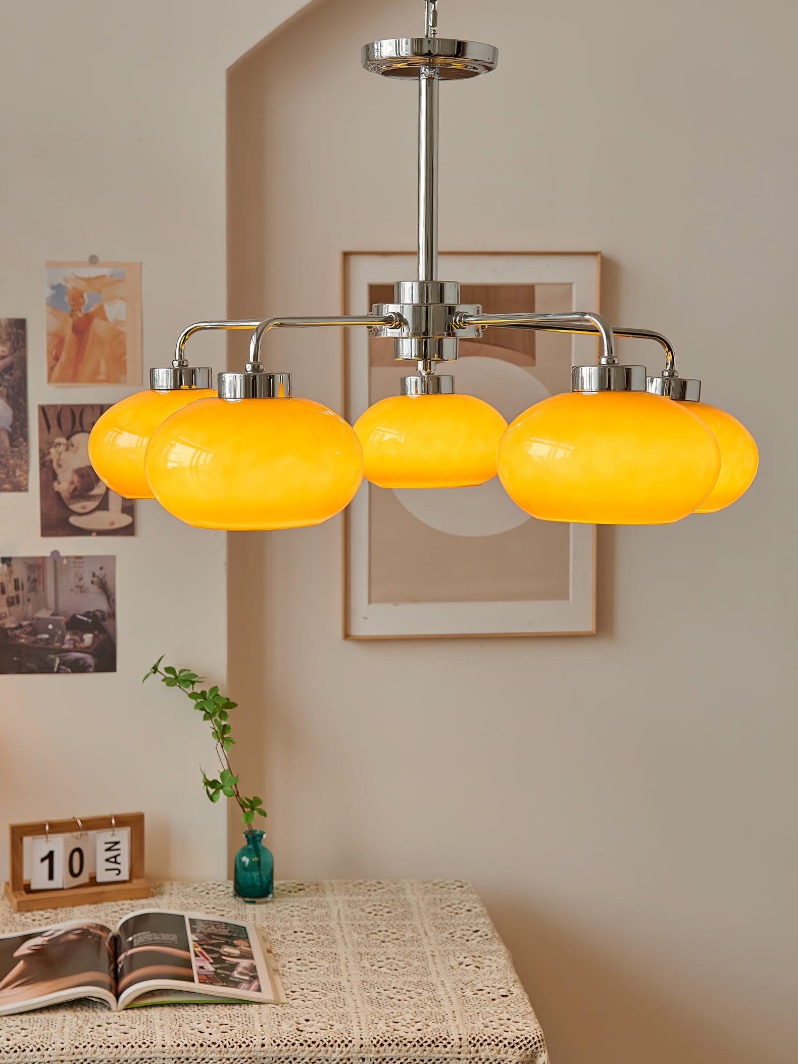 Oval Persimmon Chandelier - Letslighting