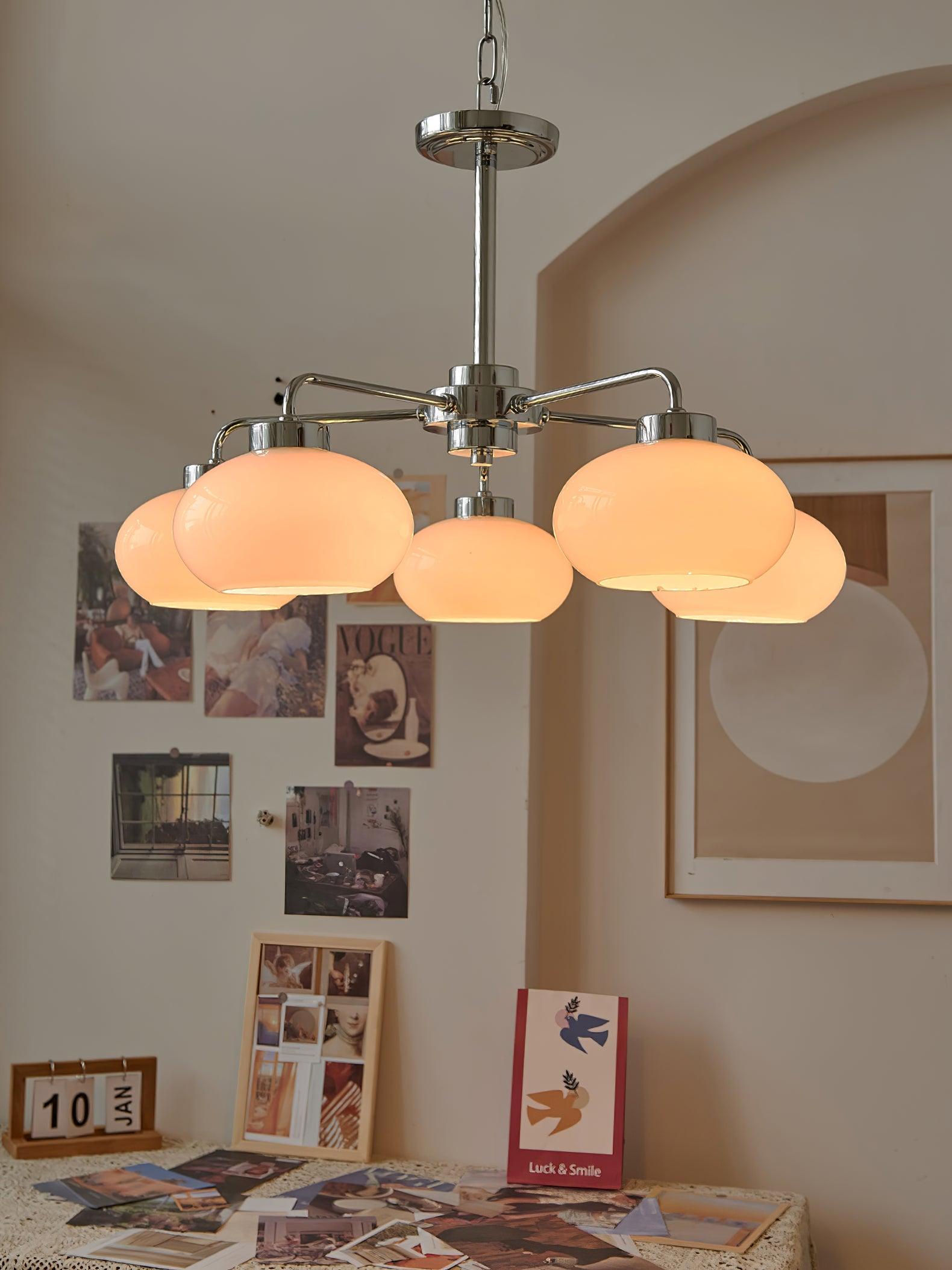 Oval Persimmon Chandelier - Letslighting