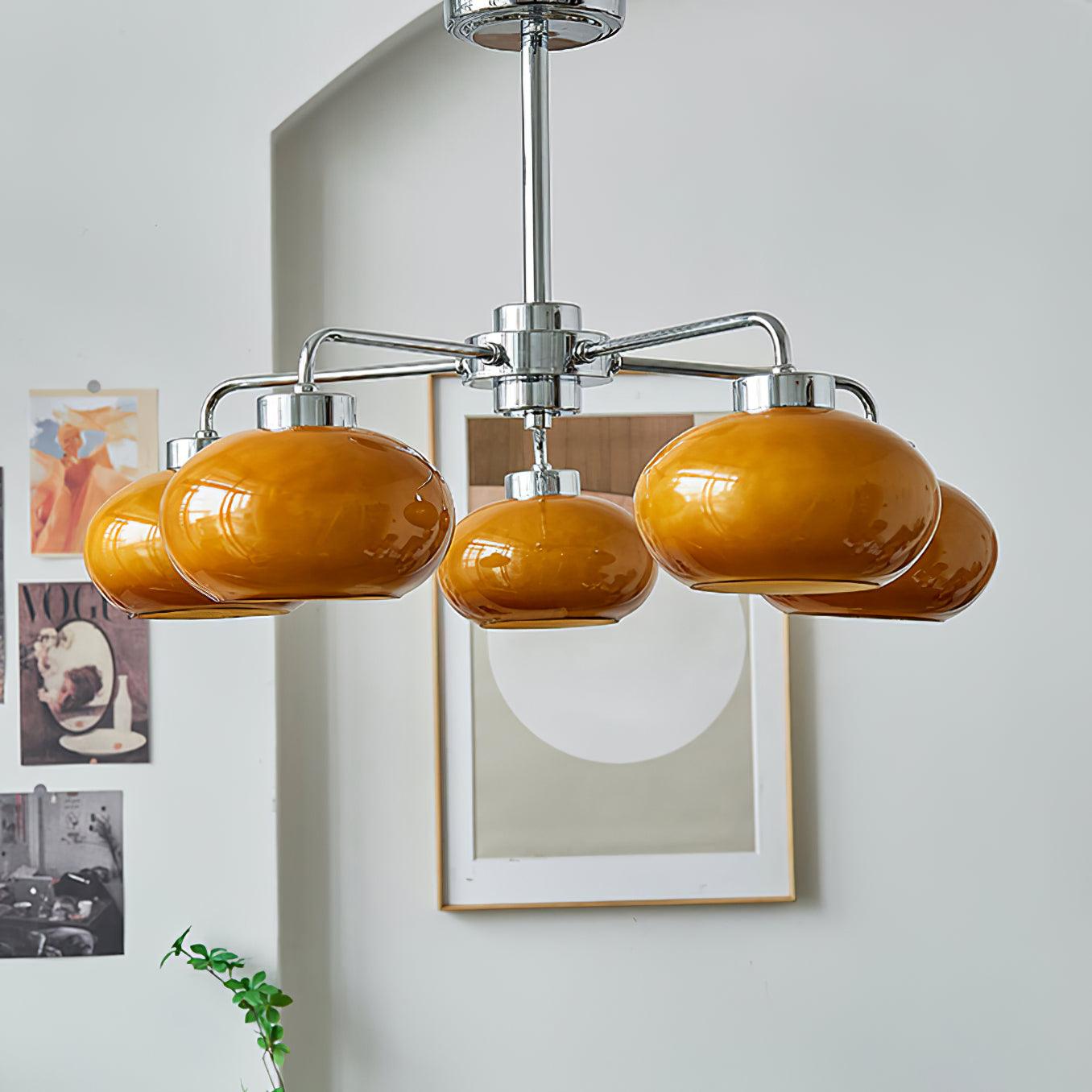Oval Persimmon Chandelier - Letslighting