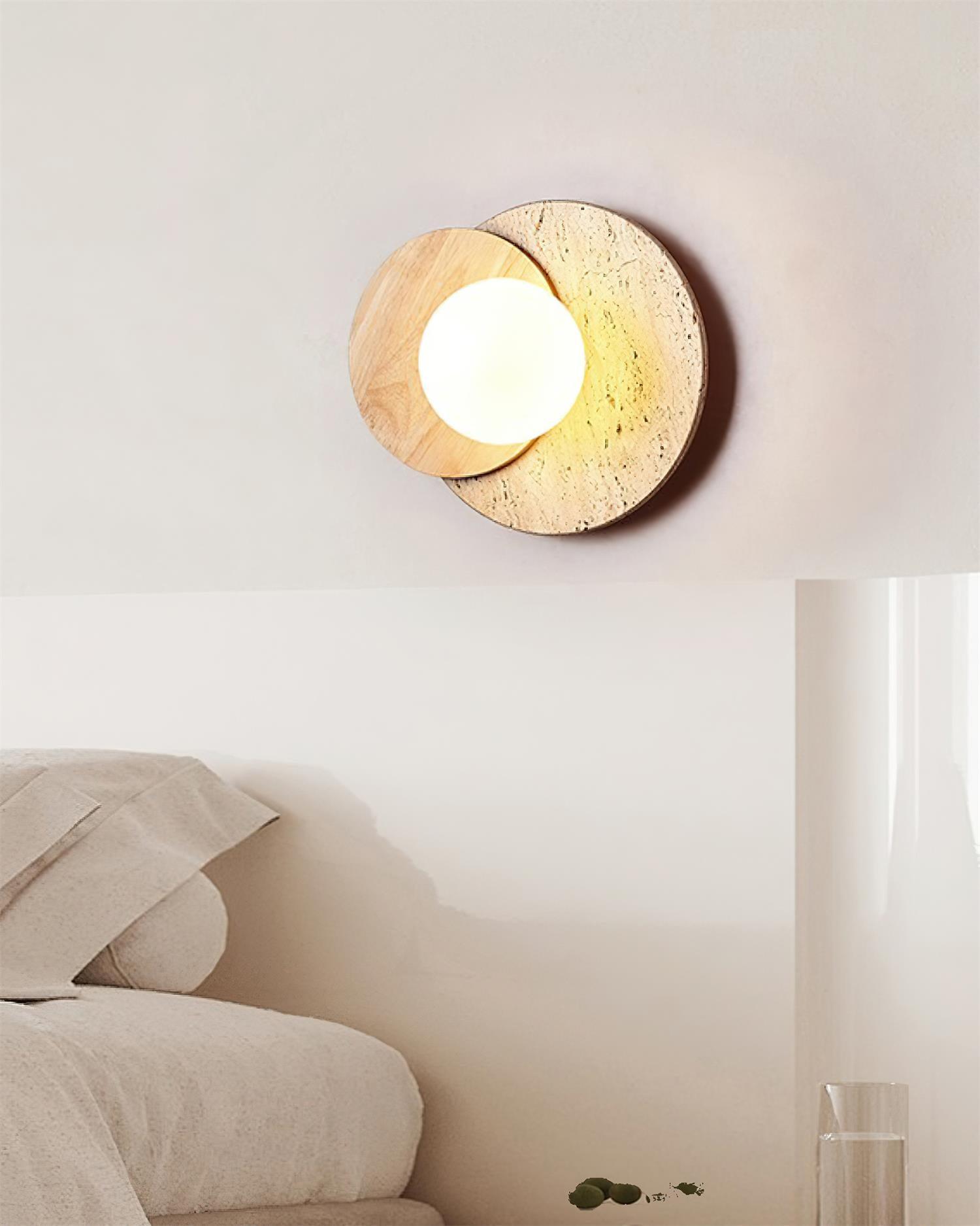 Ritta Wall Lamp Overlapping Travertine - Letslighting