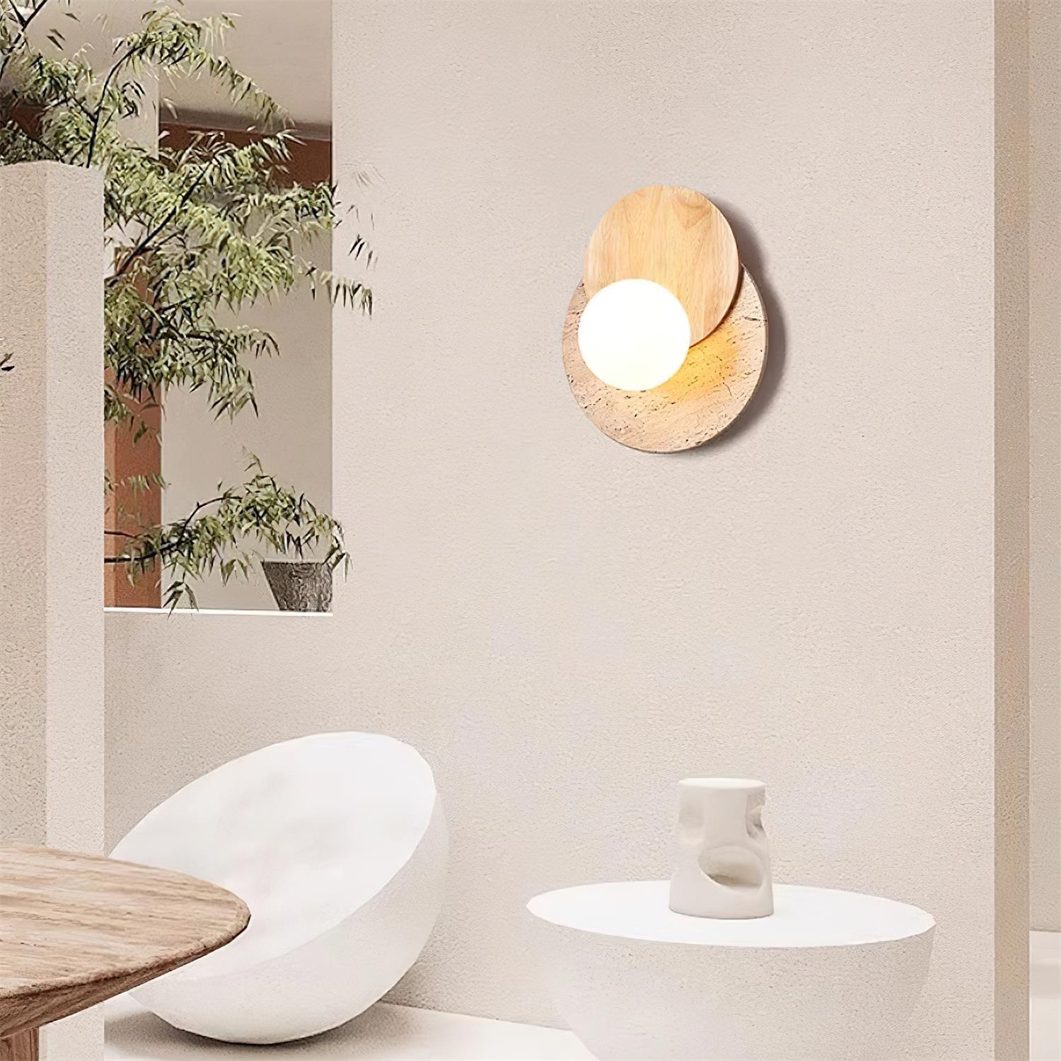 Ritta Wall Lamp Overlapping Travertine - Letslighting