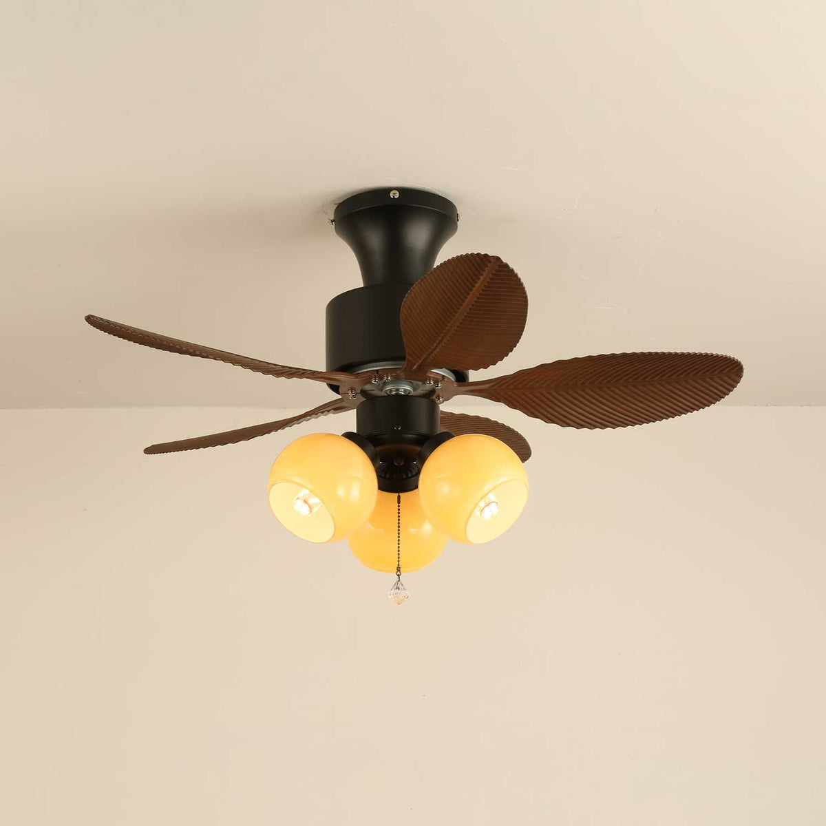 Lámpara Ventilador de Techo Althea Vintage de Madera con dimensiones