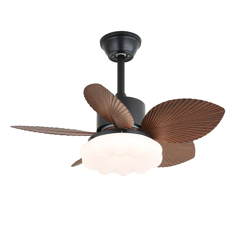 Ventilador de Techo Liora de Madera Tropical con Luz, vista lateral