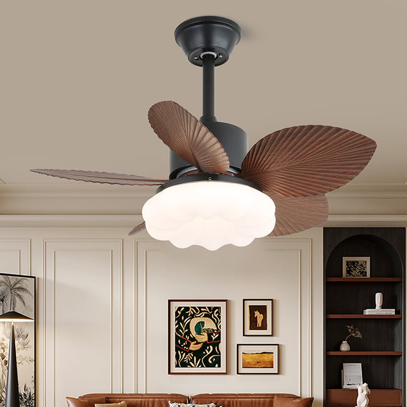 Ventilador de Techo Liora de Madera Tropical con Luz, Modelo B
