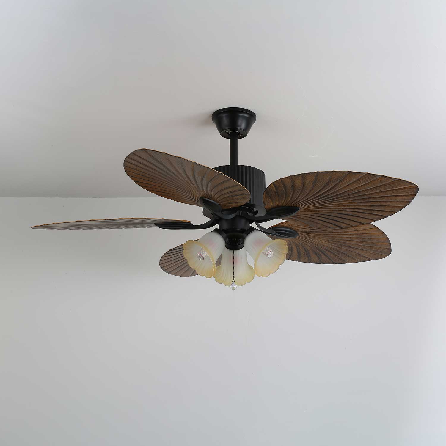 Ventilador de Techo Avinionis Palm Whisper Vintage de Madera con Luz
