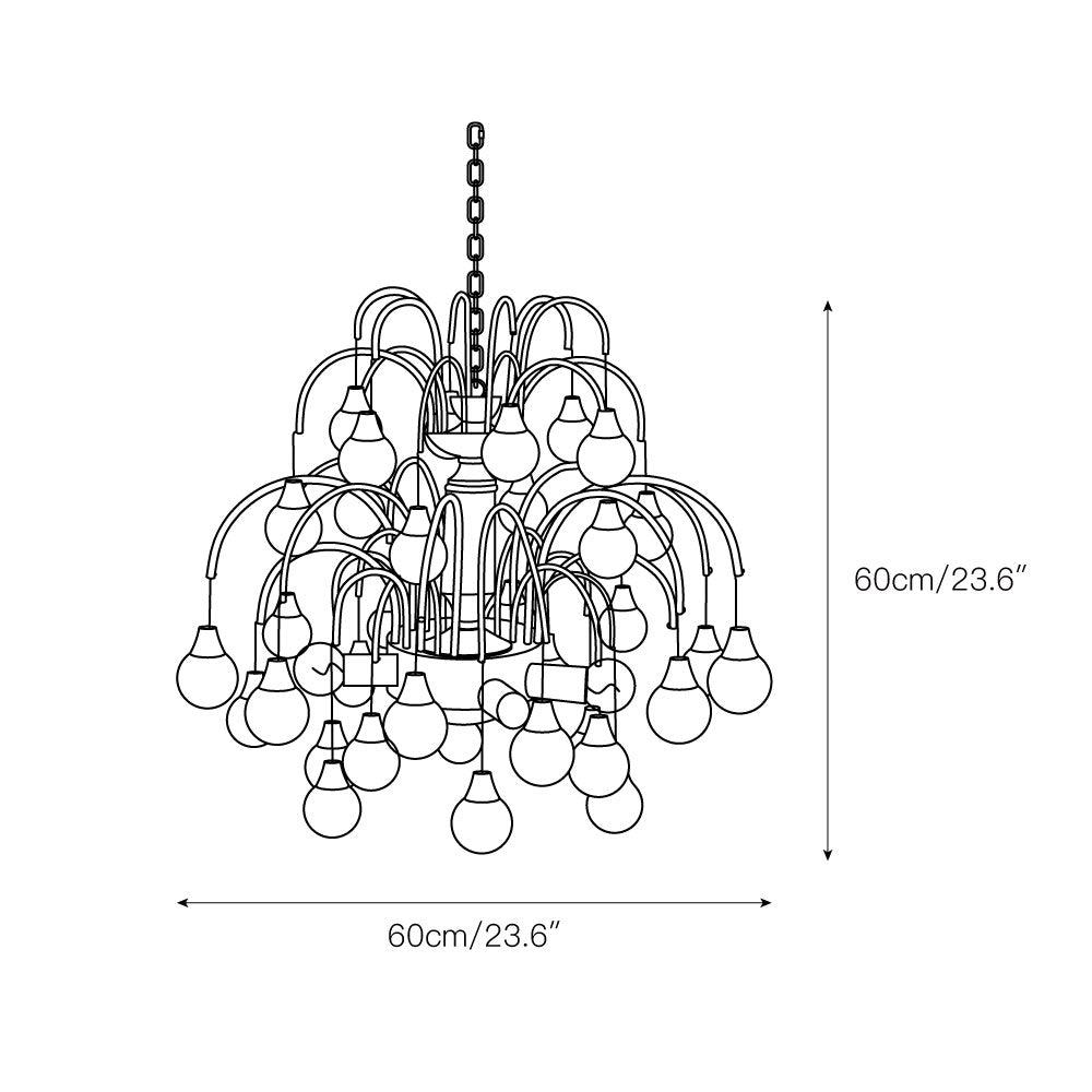Avmirora Postmodern Luxury Metal Glass Chandelier - Lamp Copper