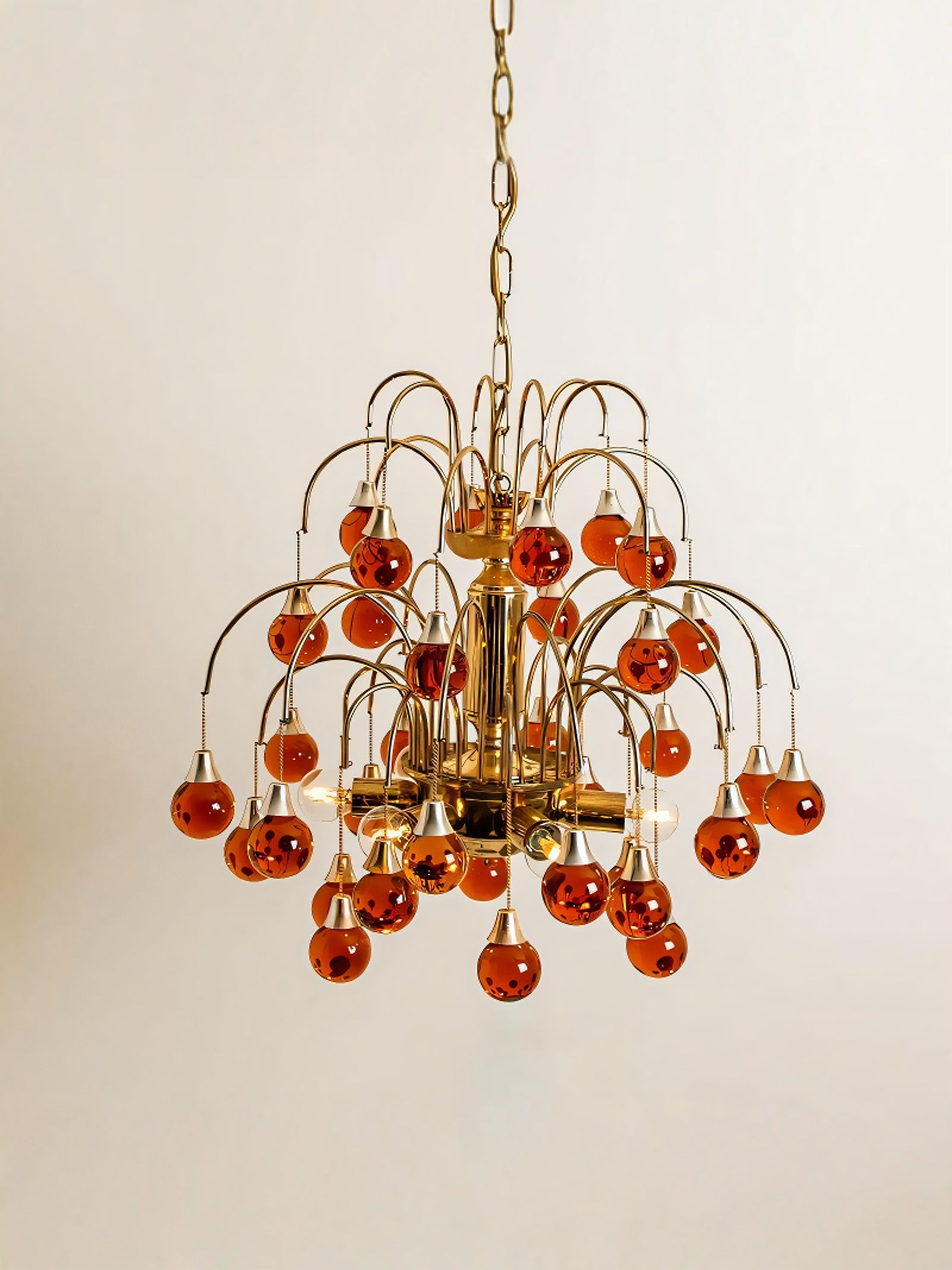 Avmirora Postmodern Luxury Metal Glass Chandelier - Lamp Copper