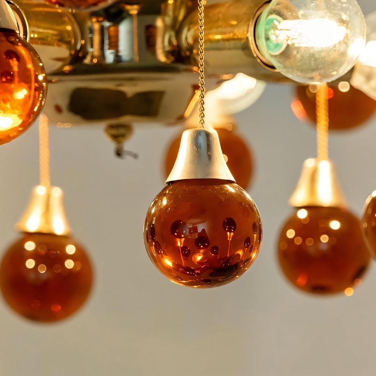 Avmirora Postmodern Luxury Metal Glass Chandelier - Lamp Copper
