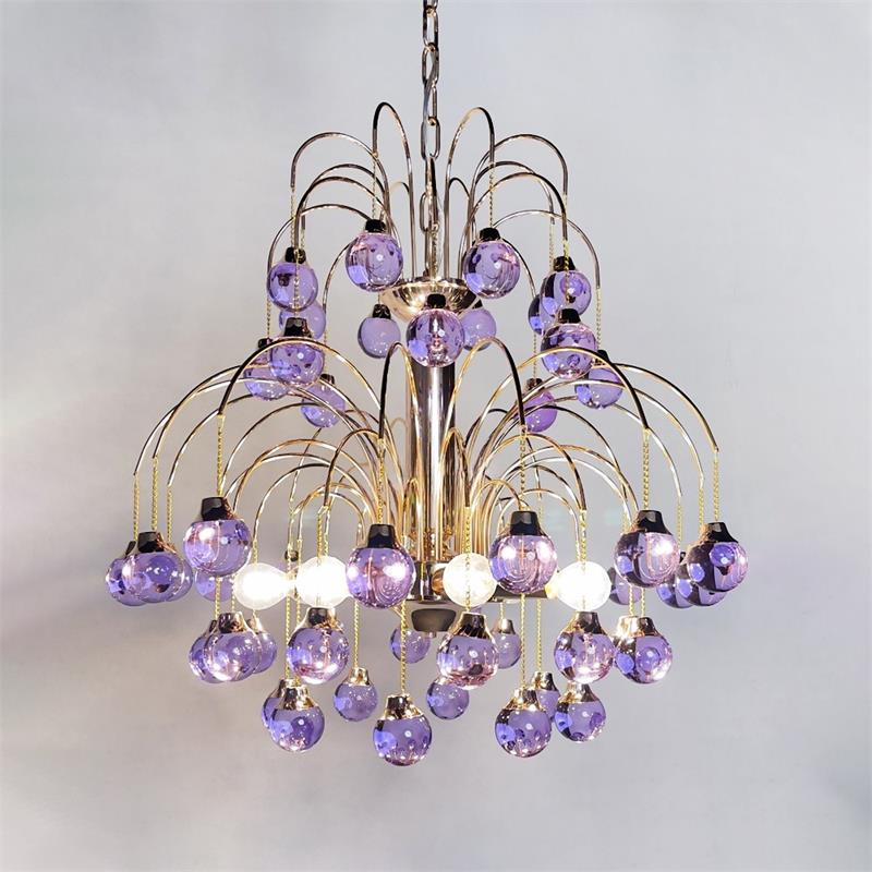 Avmirora Postmodern Luxury Metal Glass Chandelier - Lamp Copper
