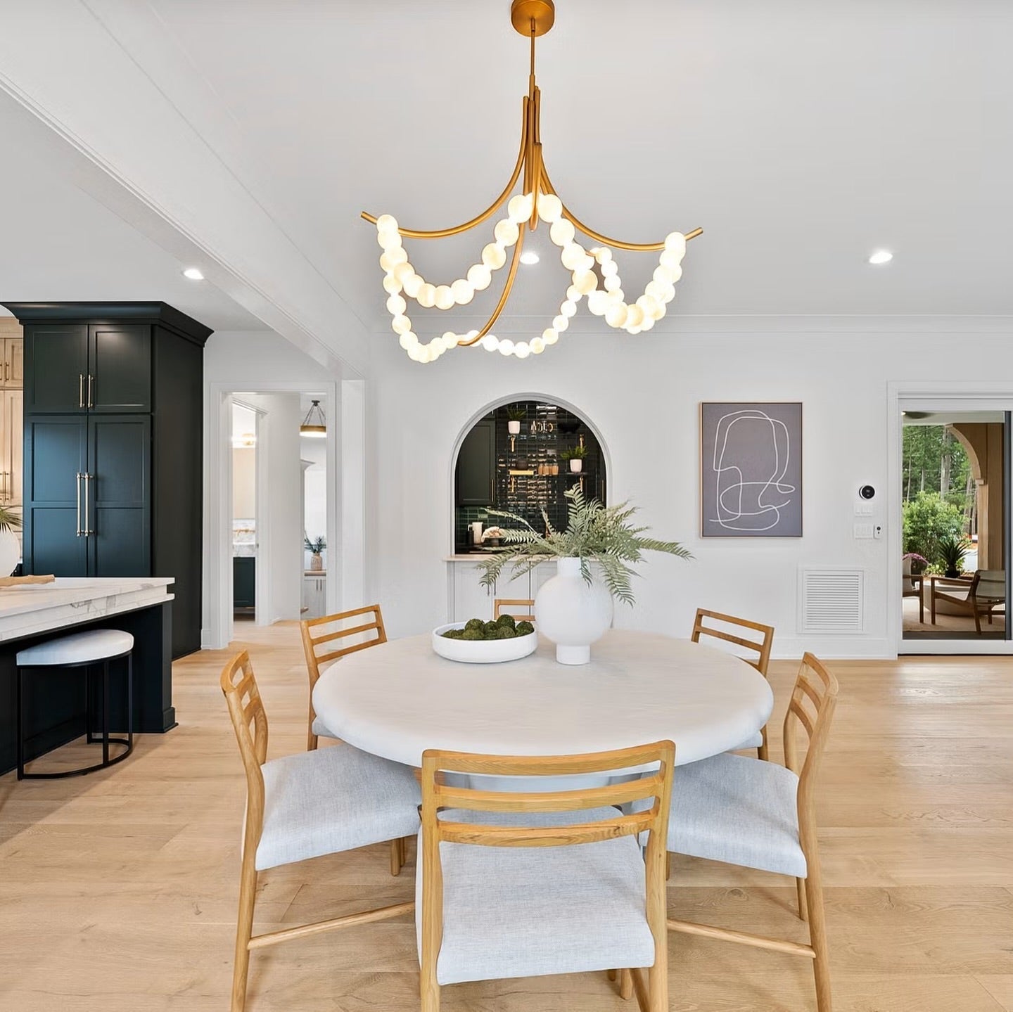 Zavenarae Premium Nordic Art Nickel Alabaster Chandelier - Lamp Copper