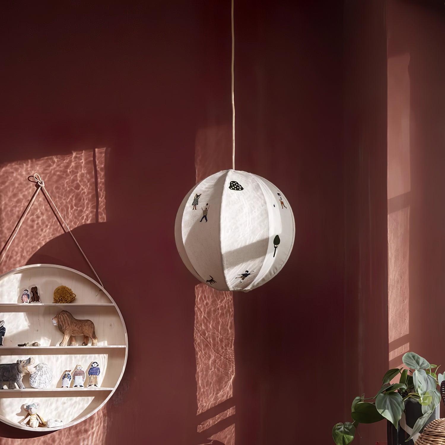 Park Embroidered Textile Pendant Lamp - Letslighting