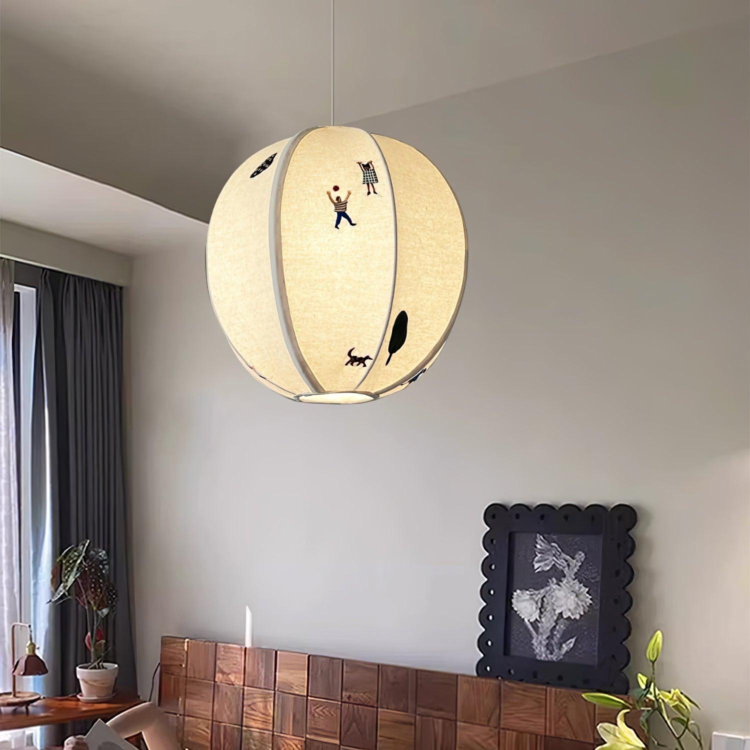 Park Embroidered Textile Pendant Lamp - Letslighting