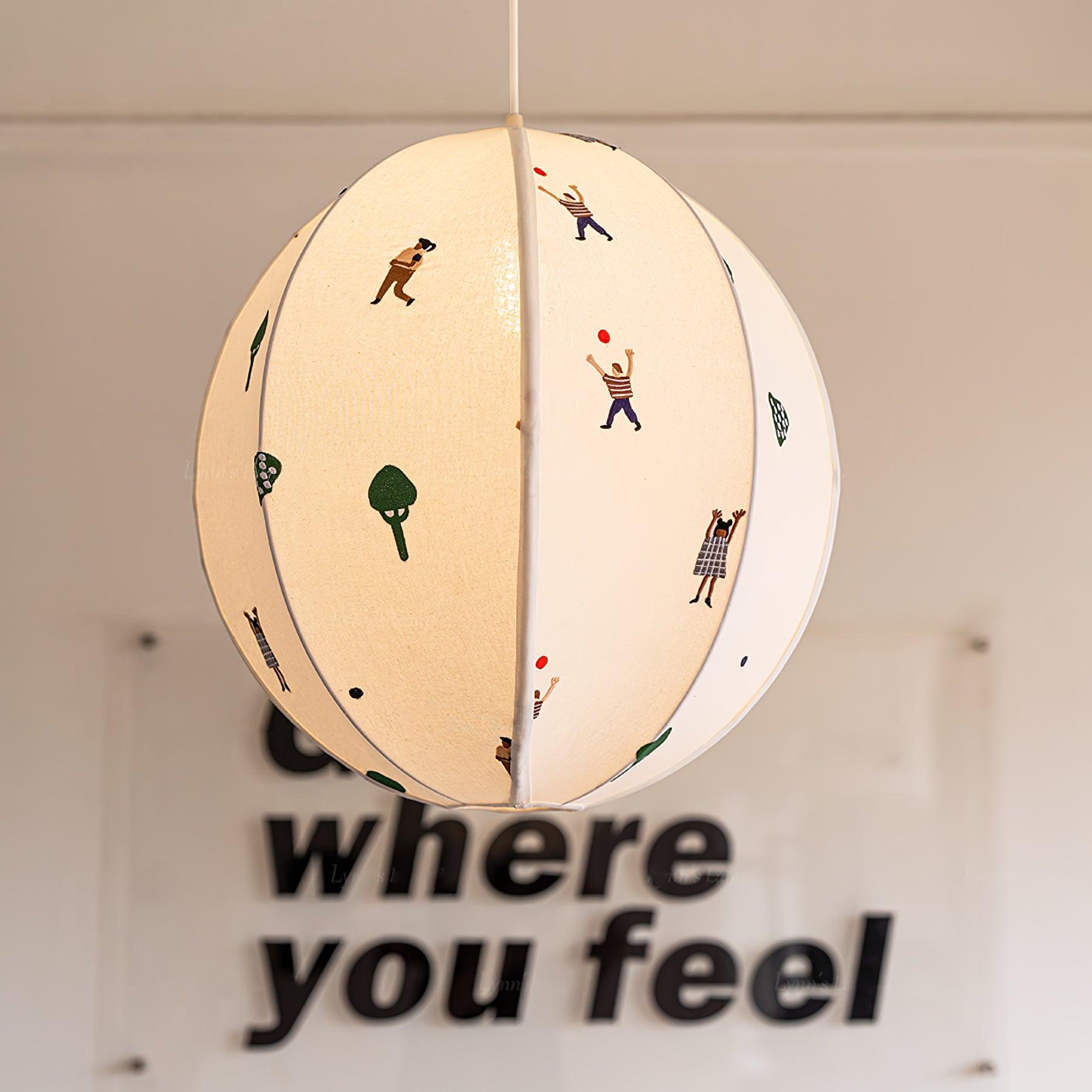 Park Embroidered Textile Pendant Lamp - Letslighting