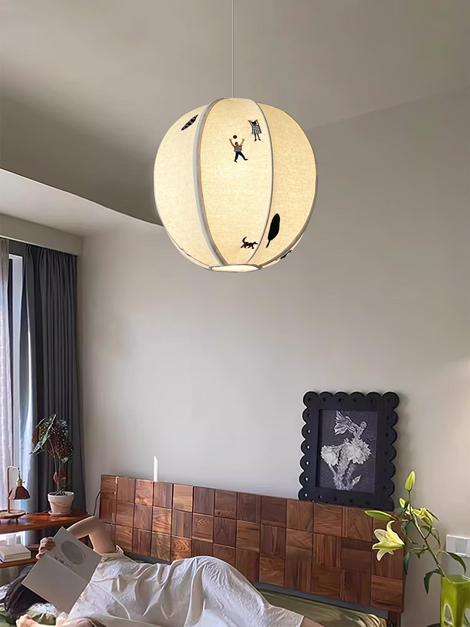 Park Embroidered Textile Pendant Lamp - Letslighting