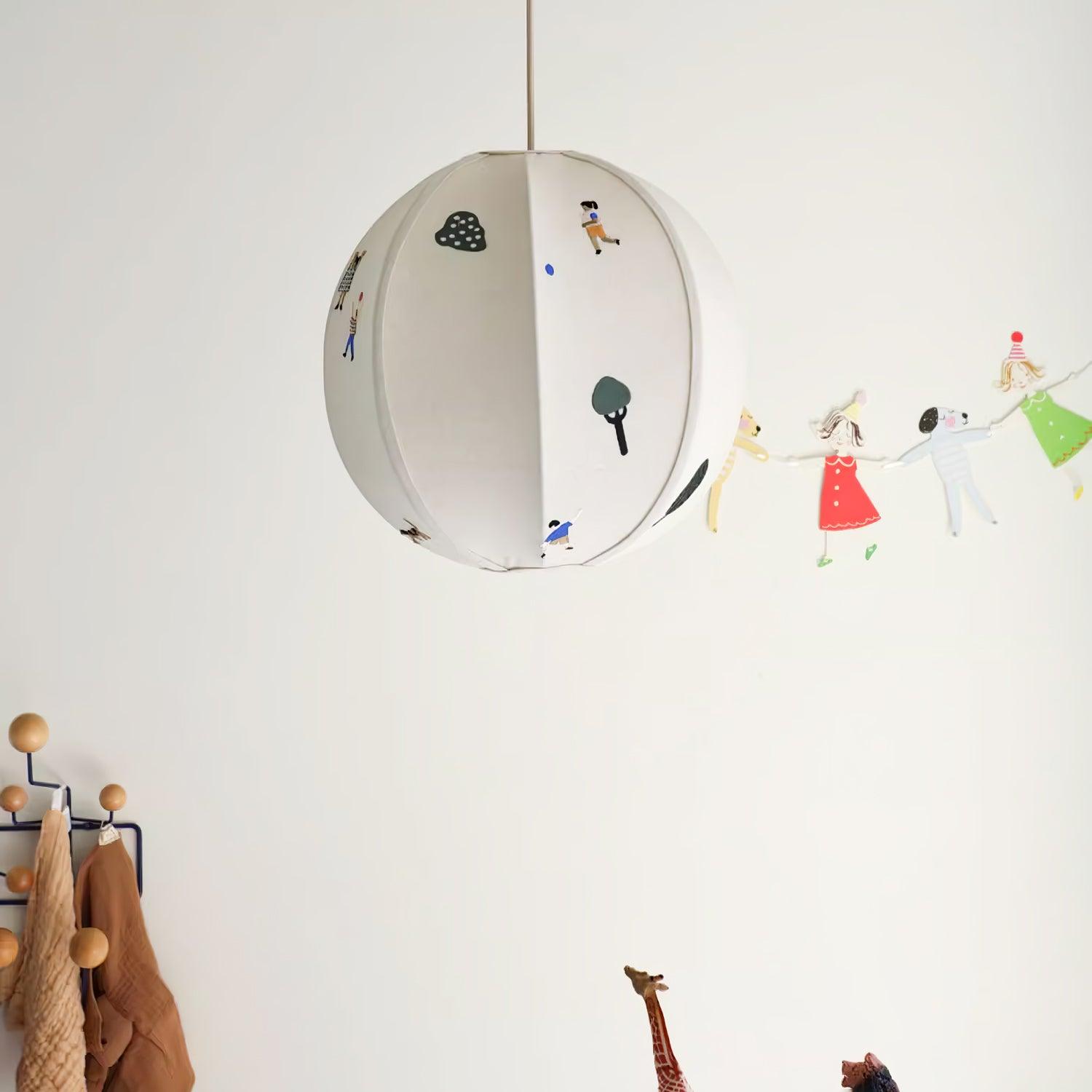 Park Embroidered Textile Pendant Lamp - Letslighting