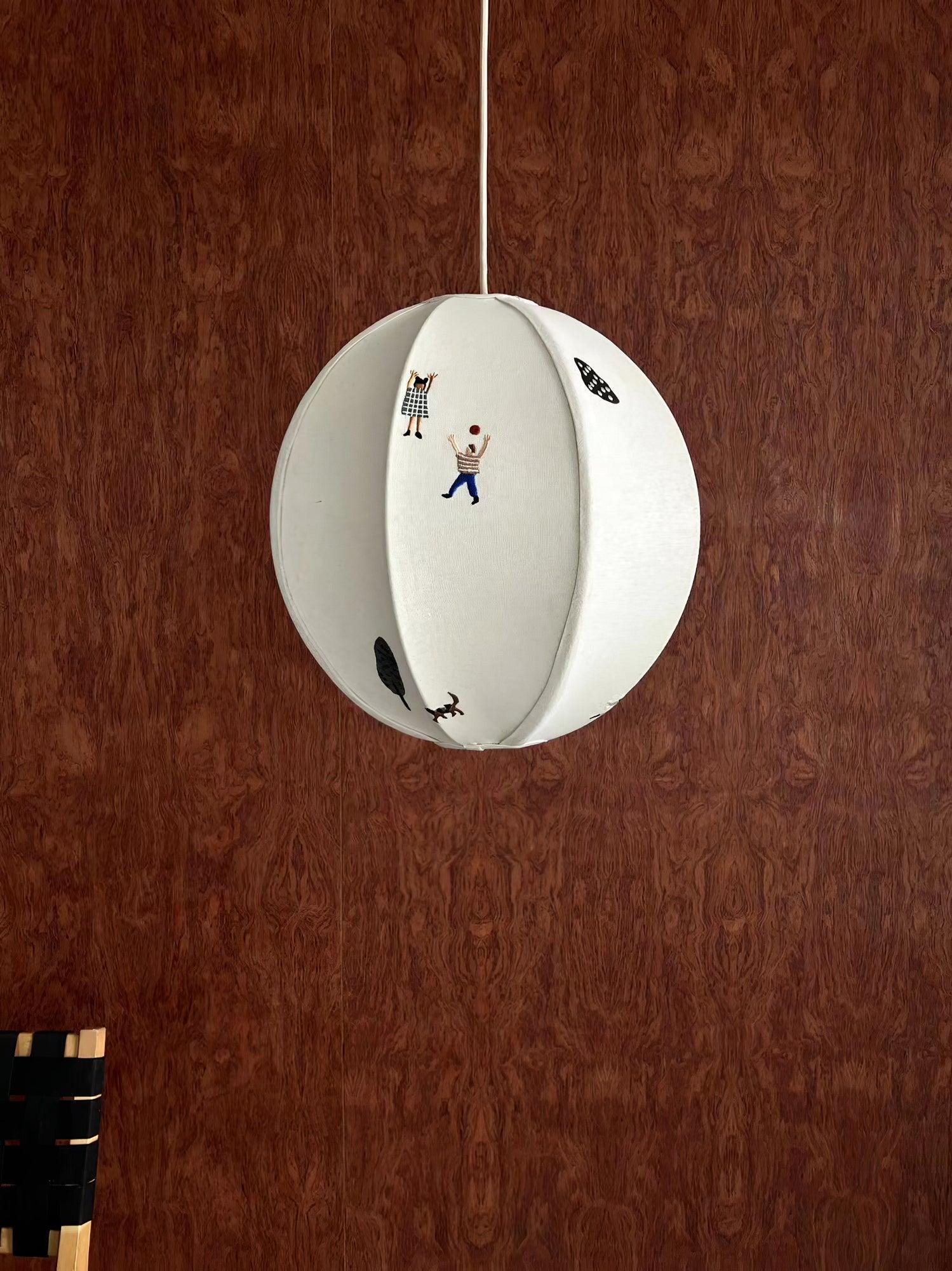 Park Embroidered Textile Pendant Lamp - Letslighting