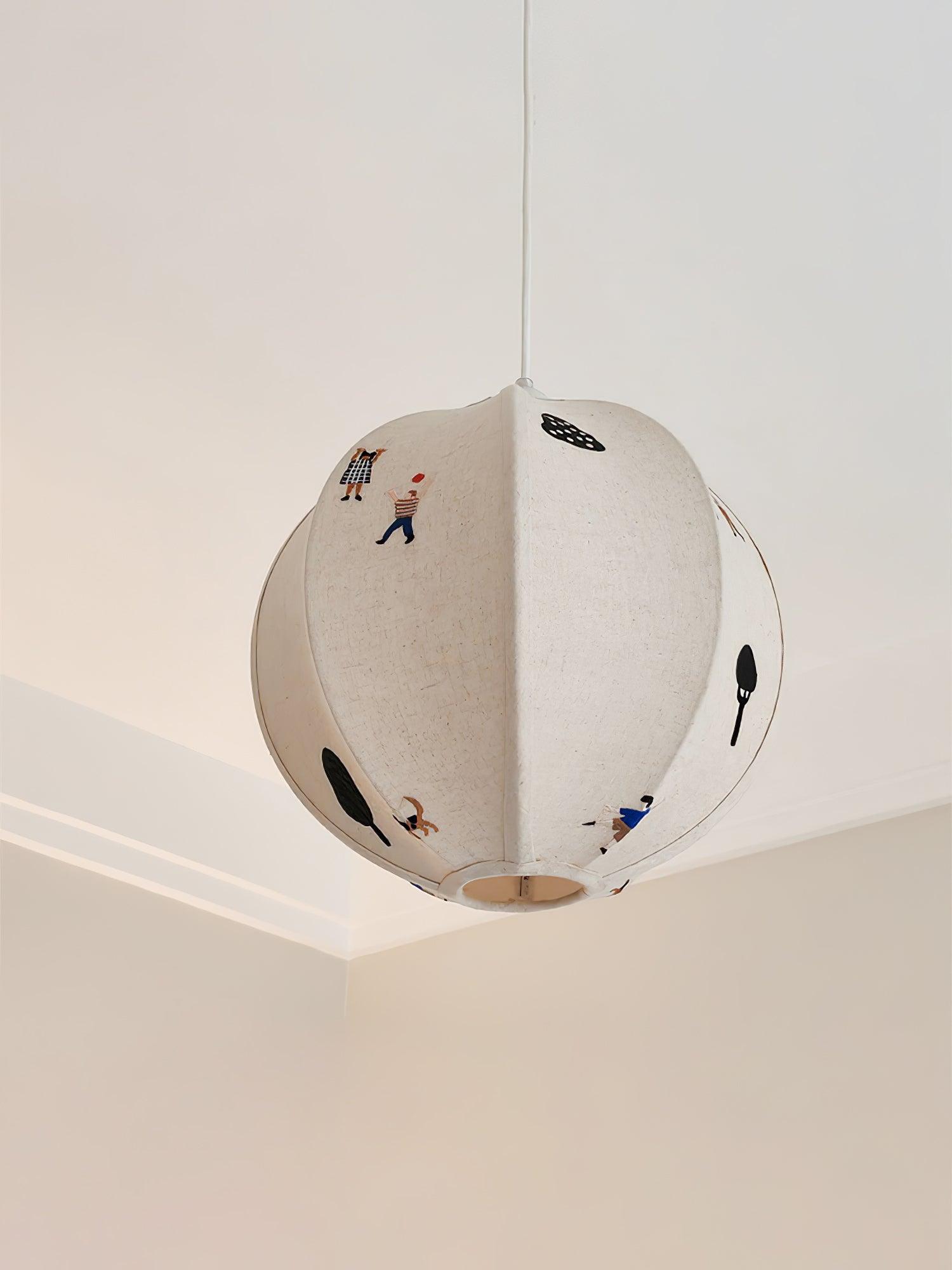 Park Embroidered Textile Pendant Lamp - Letslighting