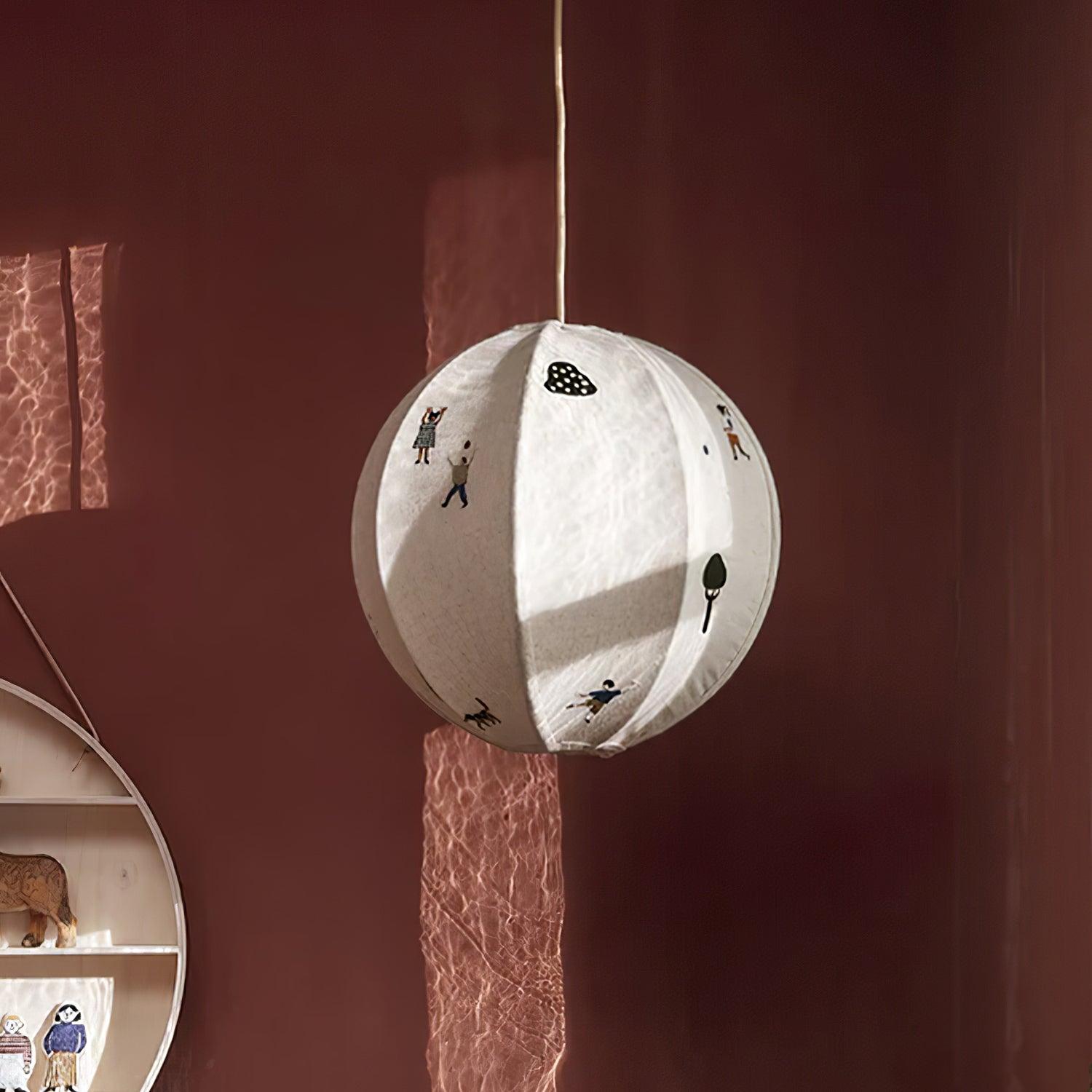 Park Embroidered Textile Pendant Lamp - Letslighting