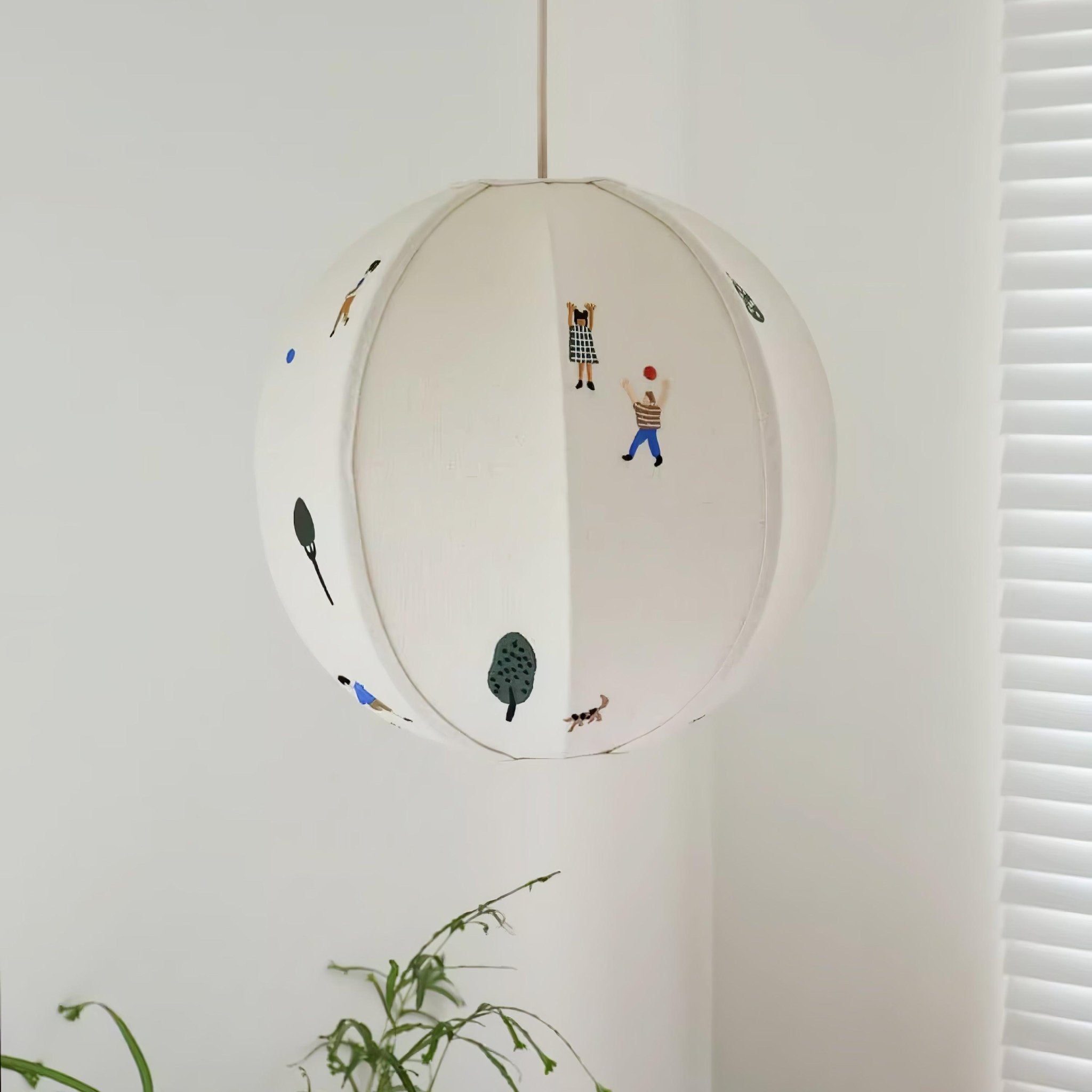 Park Embroidered Textile Pendant Lamp - Letslighting