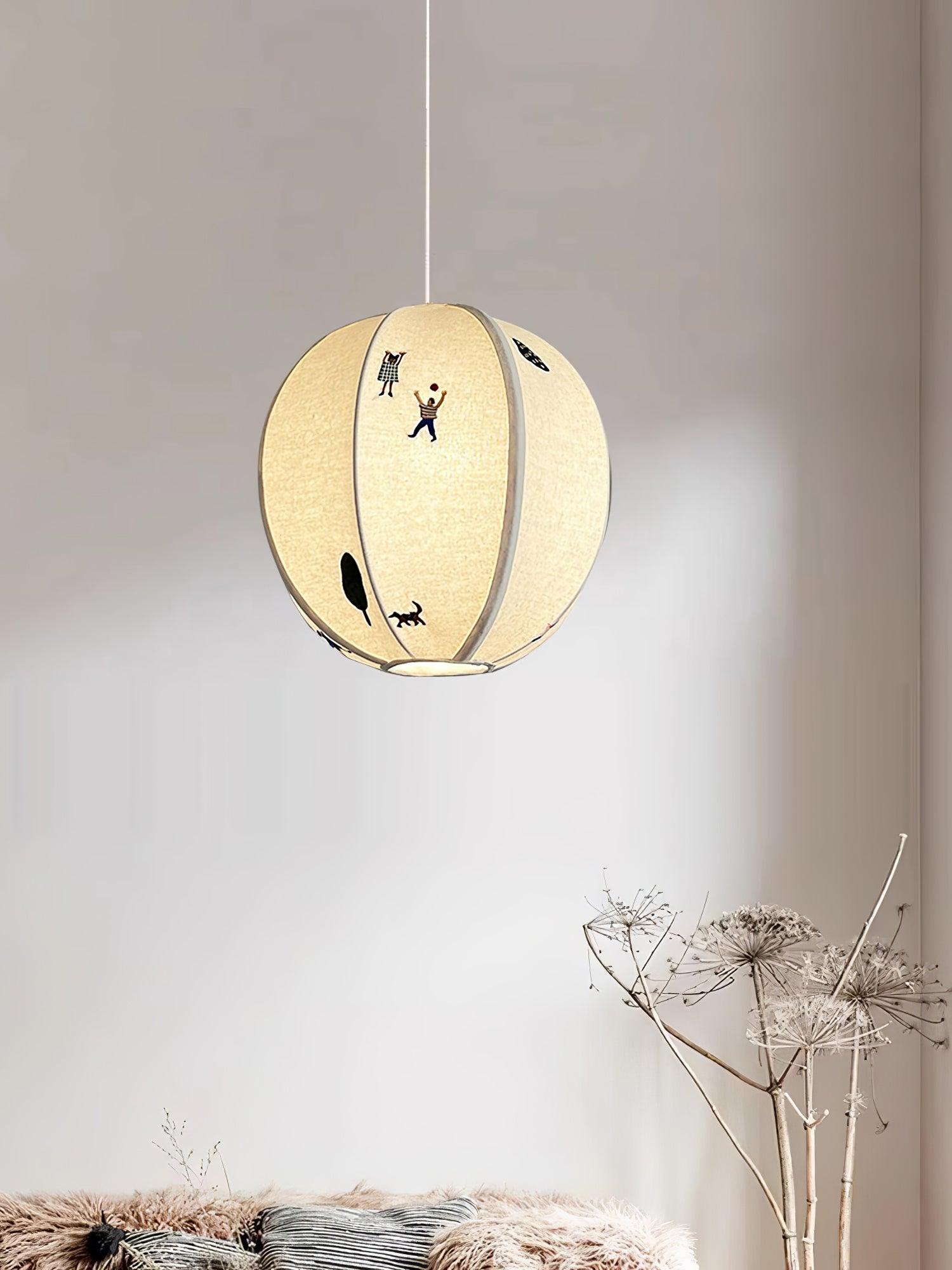 Park Embroidered Textile Pendant Lamp - Letslighting