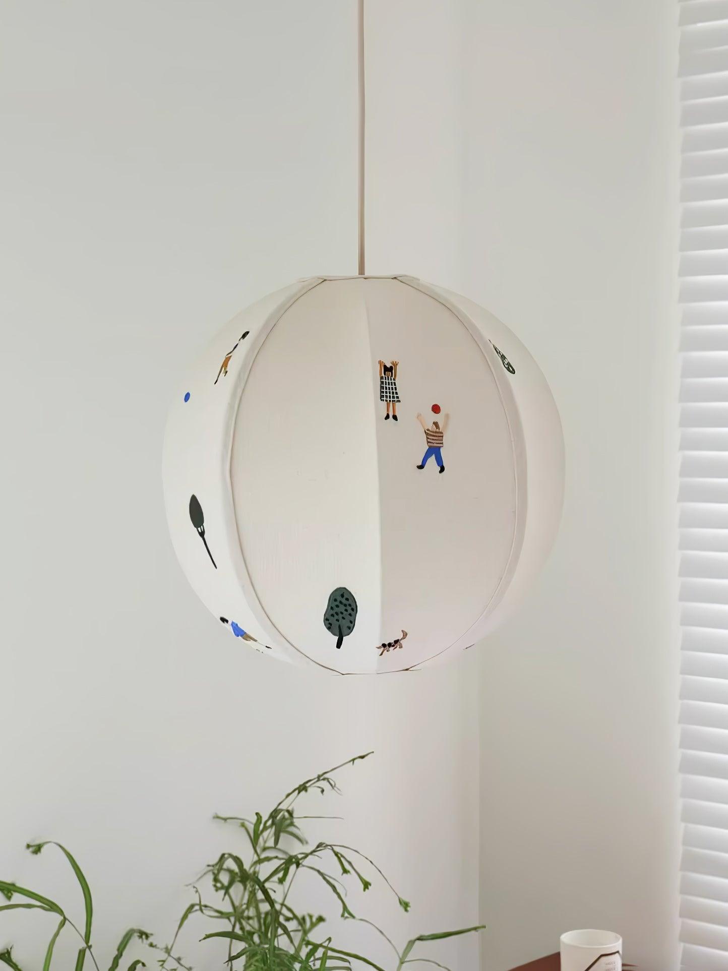 Park Embroidered Textile Pendant Lamp - Letslighting