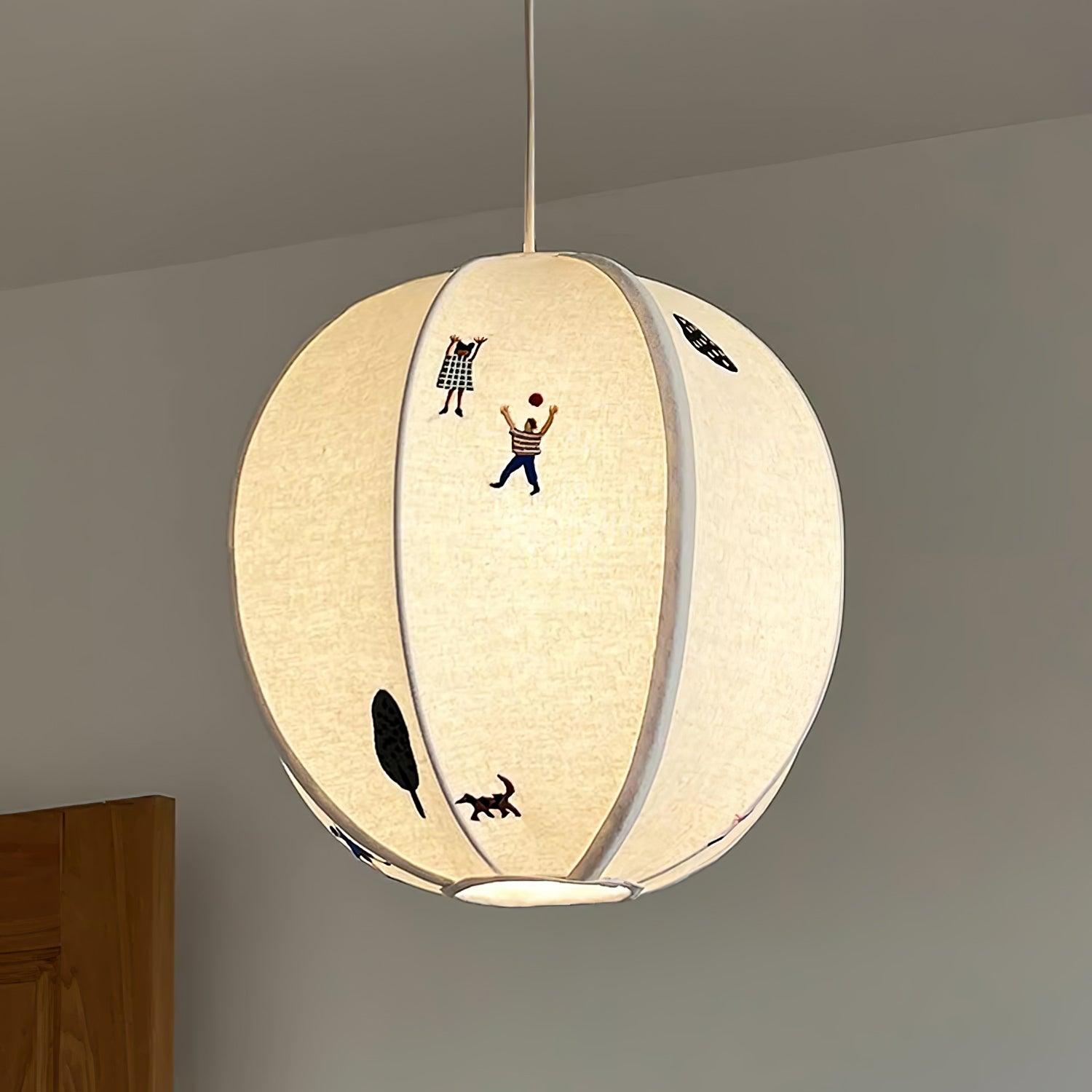 Park Embroidered Textile Pendant Lamp - Letslighting