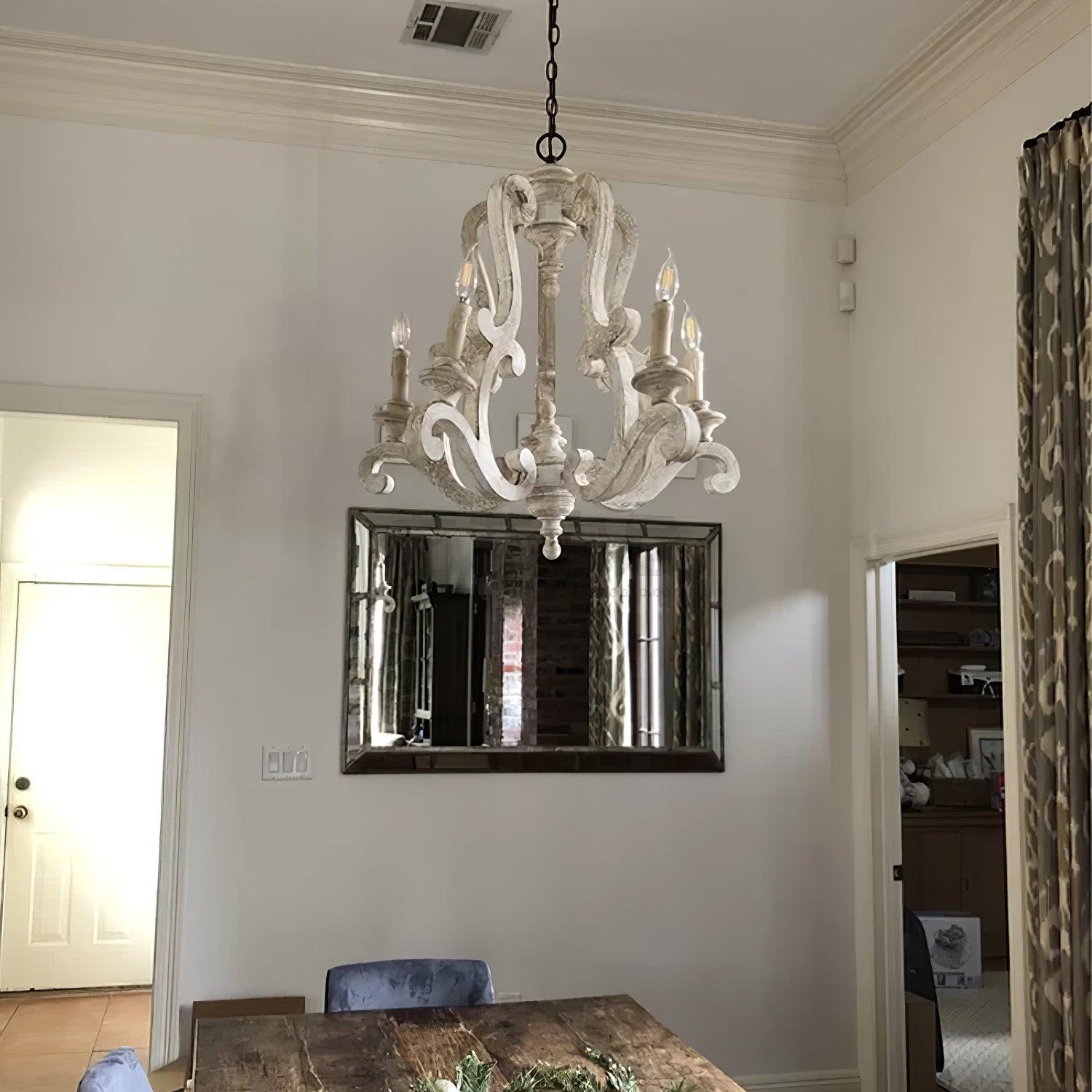 Parrotuncle Wooden Candle Chandelier - Letslighting