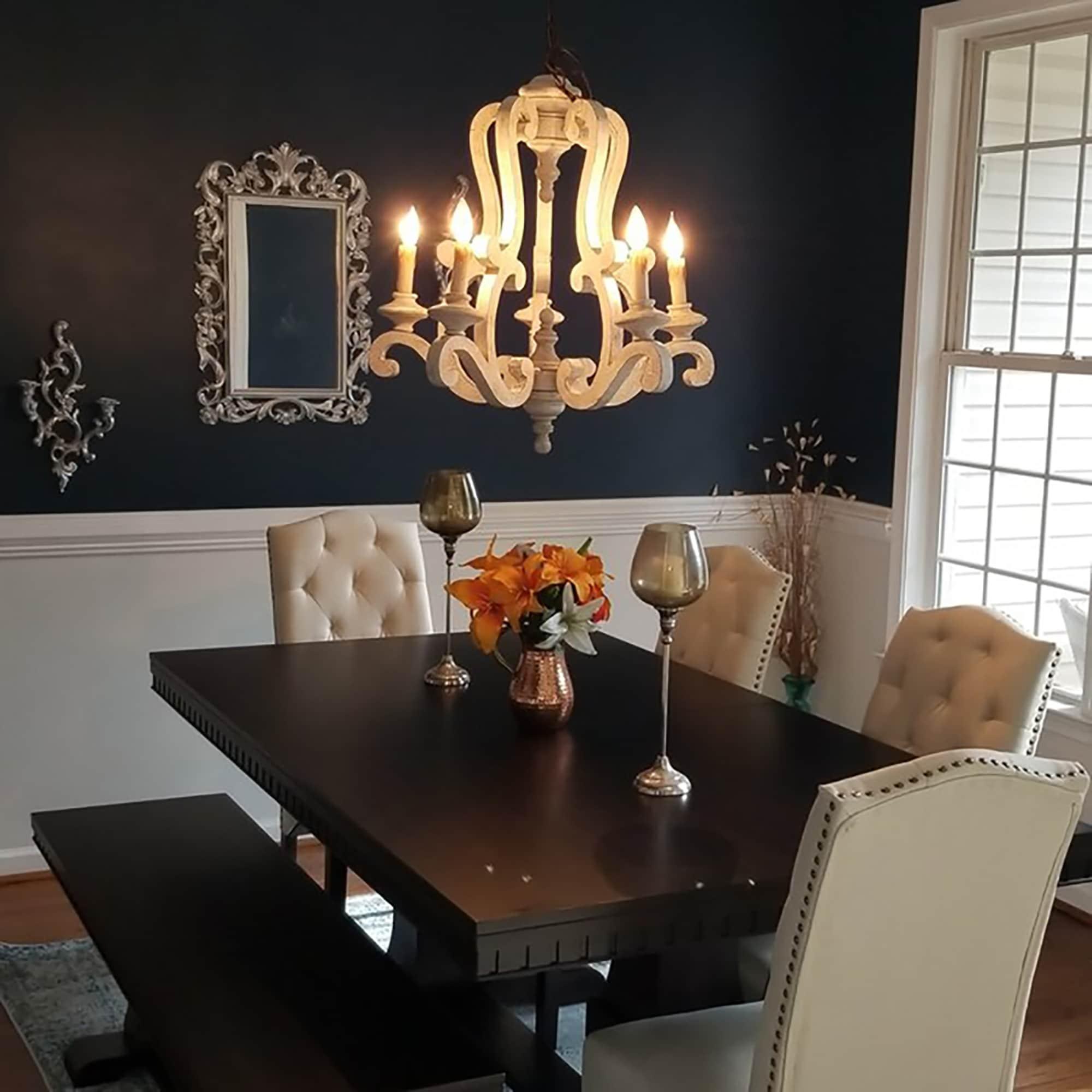 Parrotuncle Wooden Candle Chandelier - Letslighting