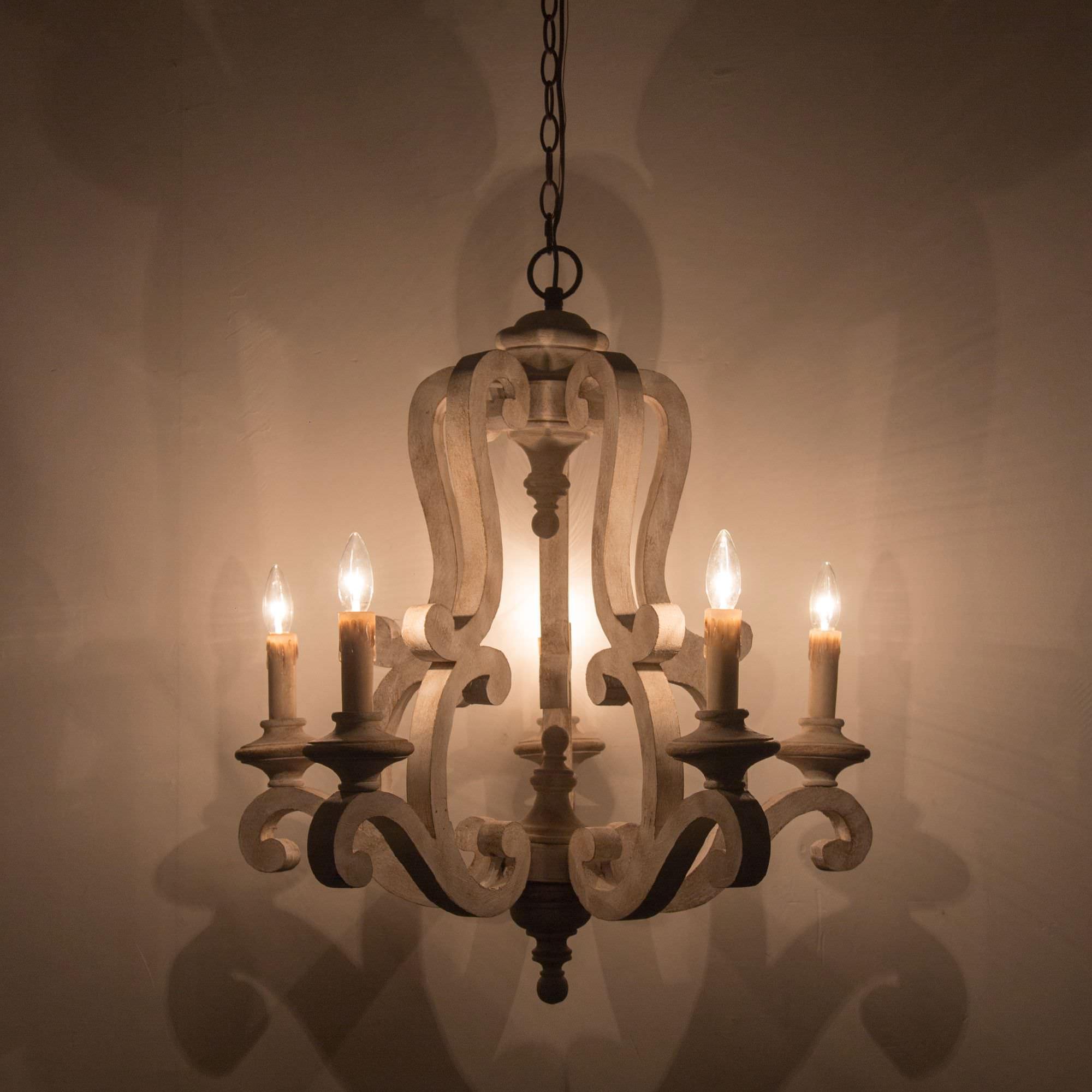 Parrotuncle Wooden Candle Chandelier - Letslighting