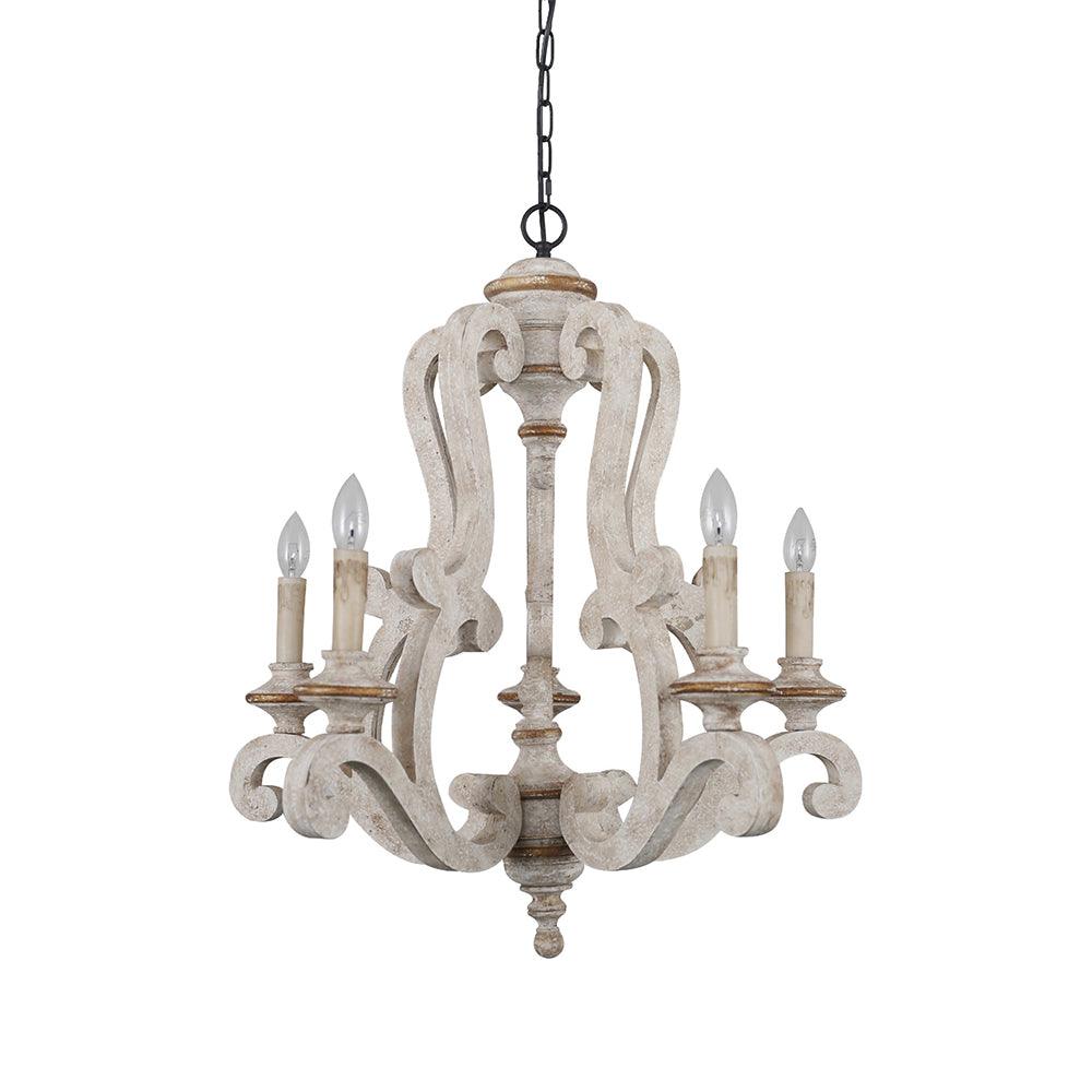Parrotuncle Wooden Candle Chandelier - Letslighting