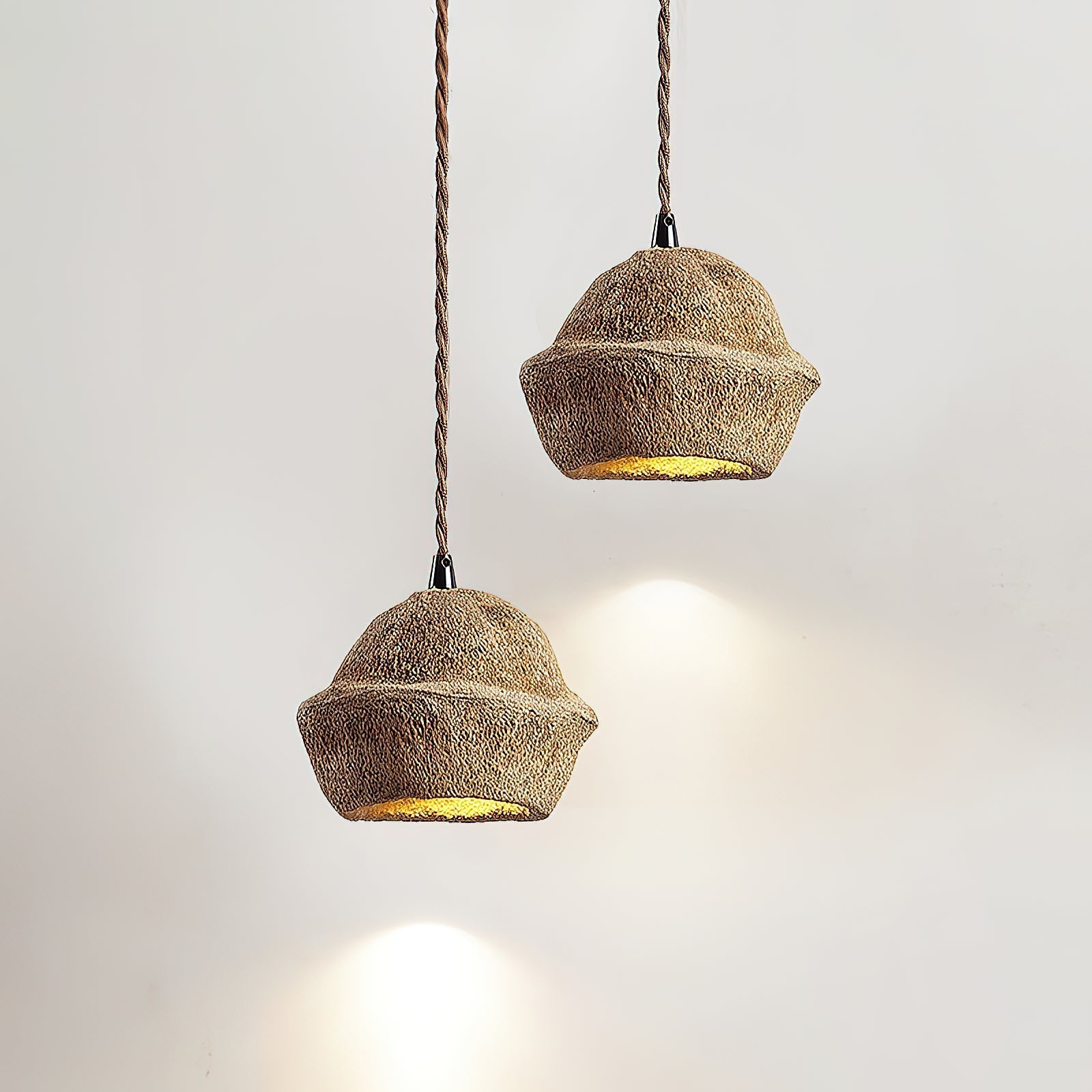 Evshaora Individual Creativity Monkey Bowl Tree Husk Pendant Lamp - Lamp Copper