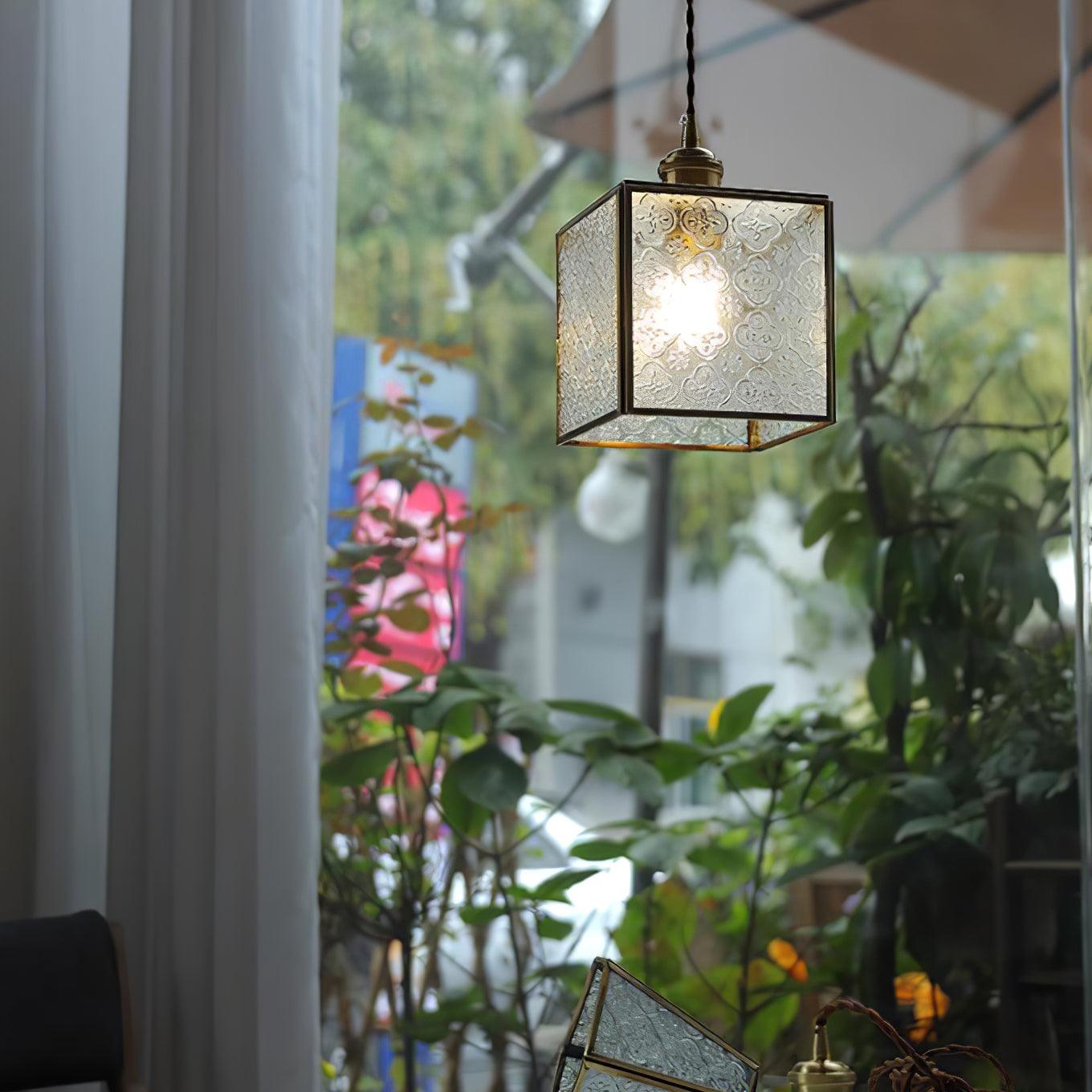 Patterned Glass Pendant Lamp - Letslighting