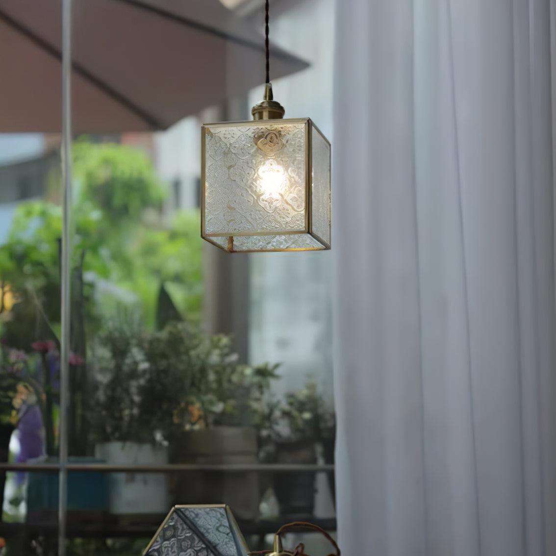 Patterned Glass Pendant Lamp - Letslighting