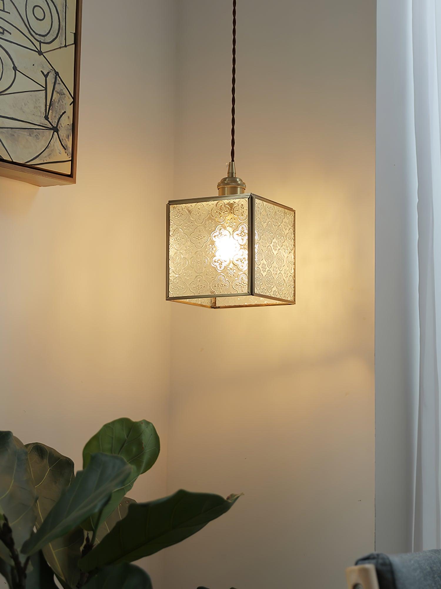 Patterned Glass Pendant Lamp - Letslighting