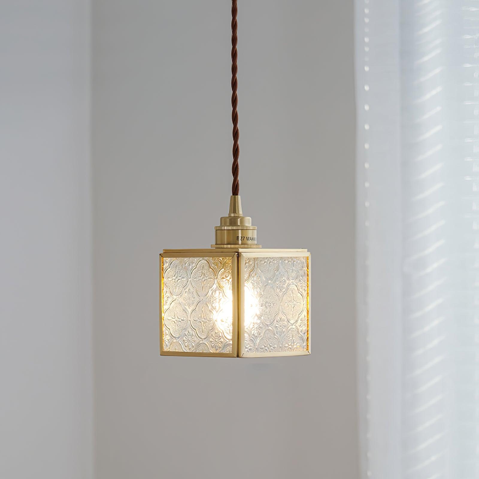 Patterned Glass Pendant Lamp - Letslighting