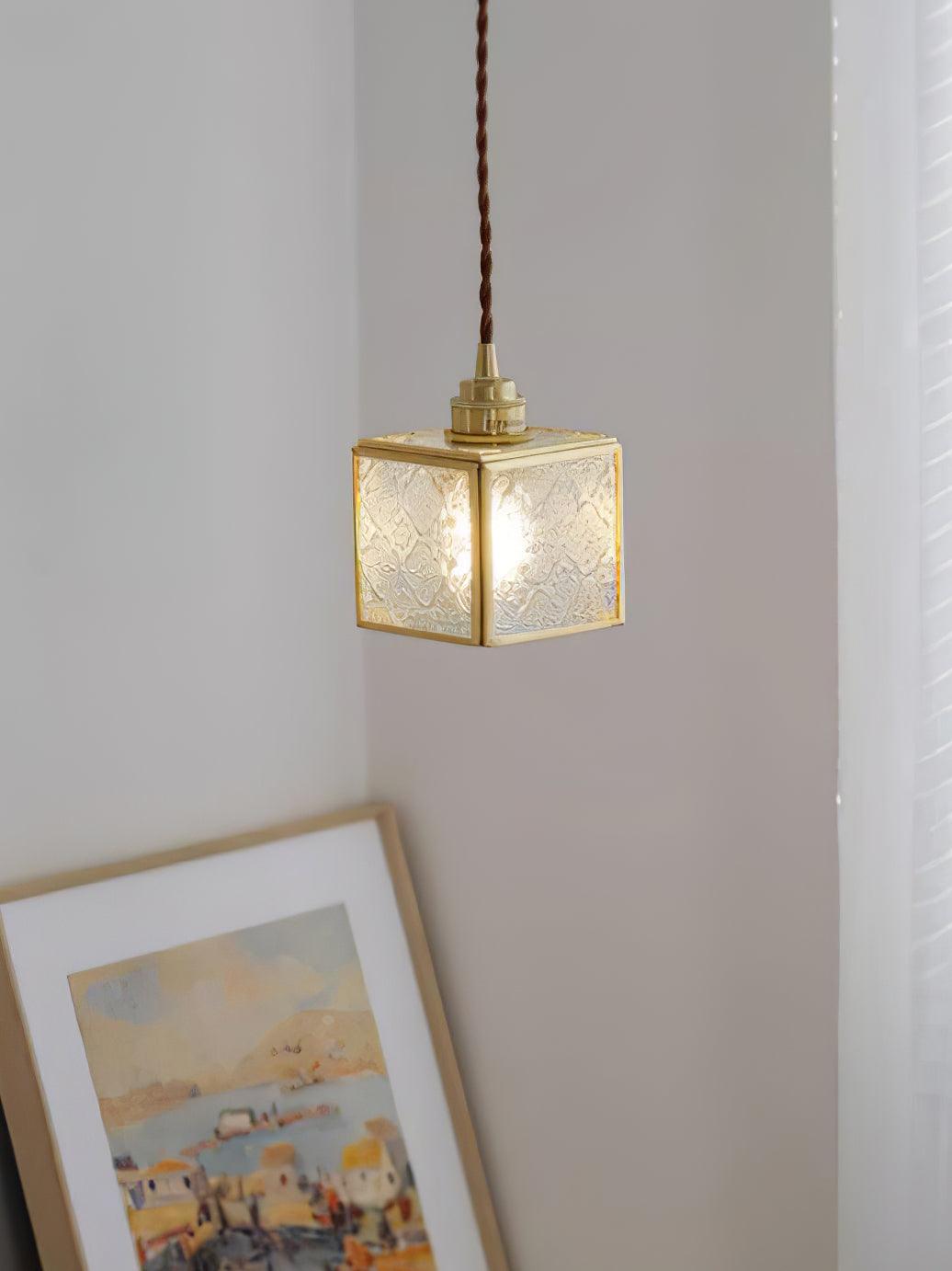 Patterned Glass Pendant Lamp - Letslighting