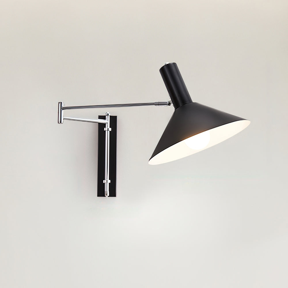 Wall Lamp Modern Adjustable Metal Arm Red Shade Reading Light - Letslighting