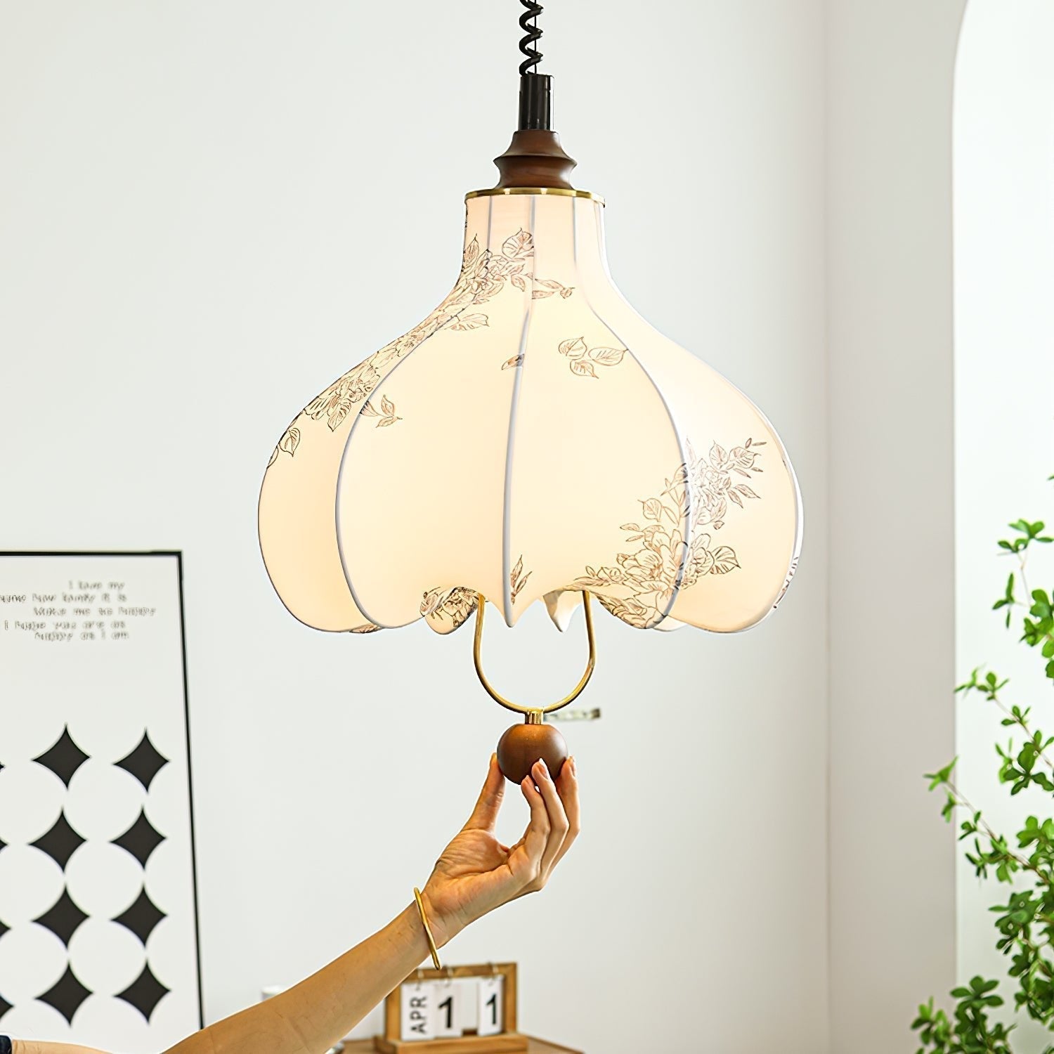 Pear Fabric Pendant Lamp - Letslighting