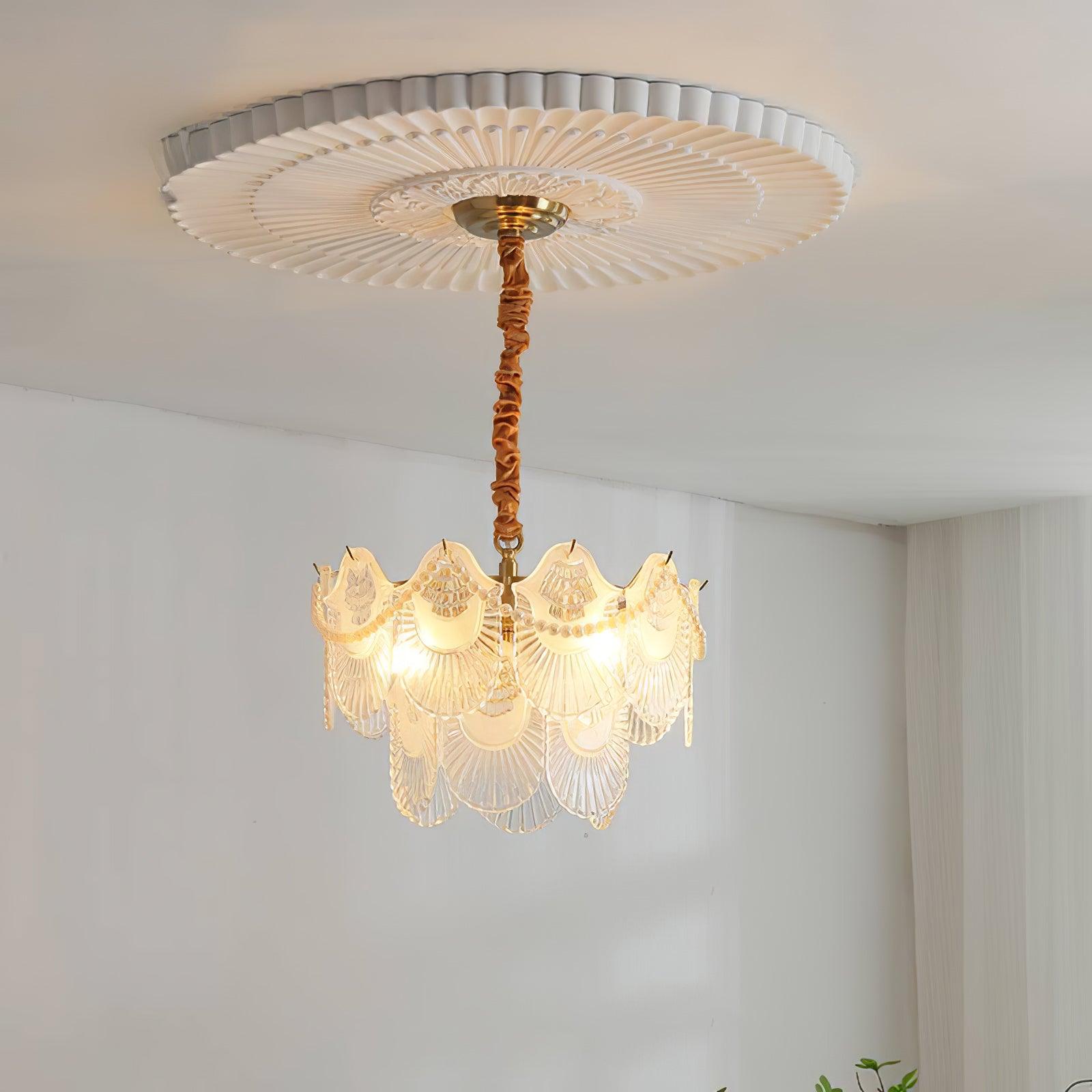 Pearl Glass Shell Chandelier - Letslighting