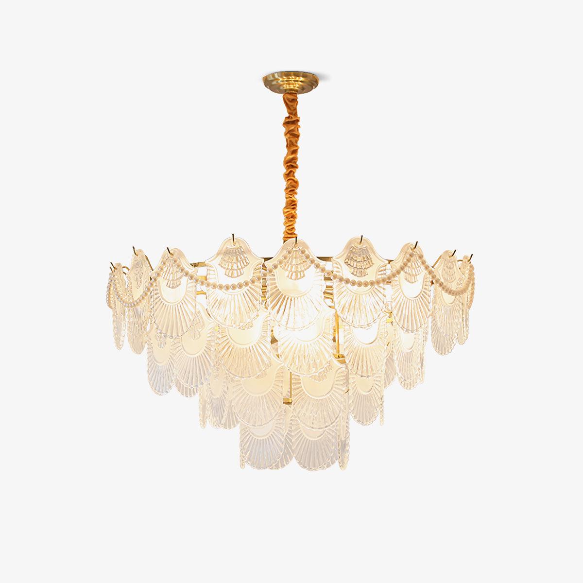 Pearl Glass Shell Chandelier - Letslighting