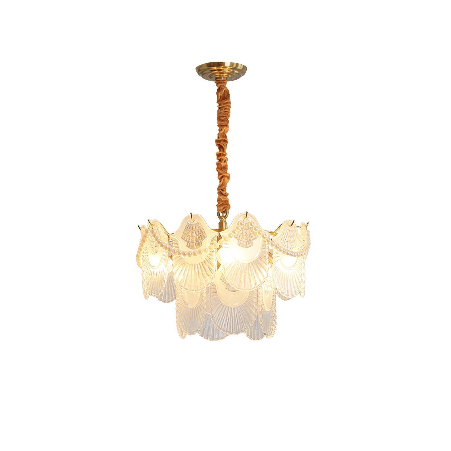Pearl Glass Shell Chandelier - Letslighting