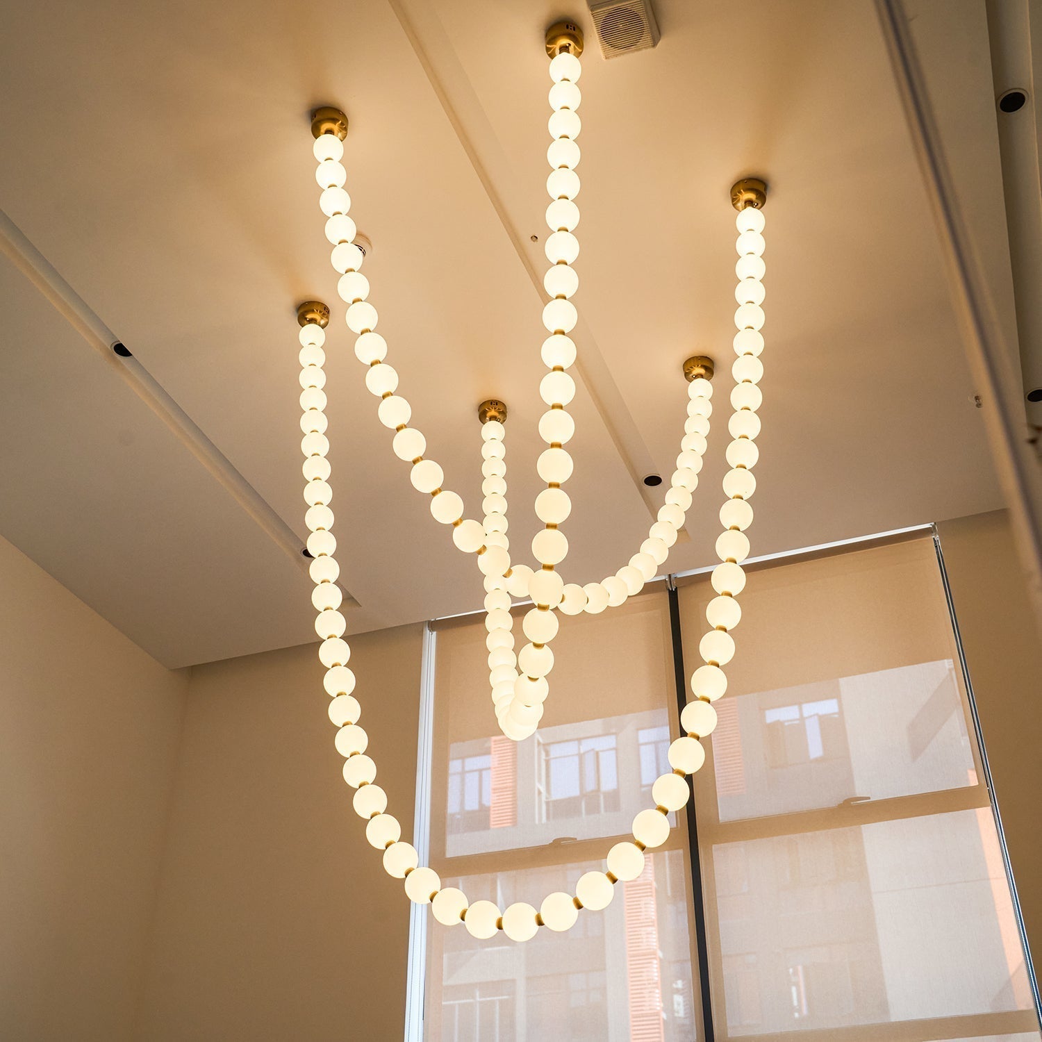 Pearl Glass Necklace Balls Chandelier - Letslighting