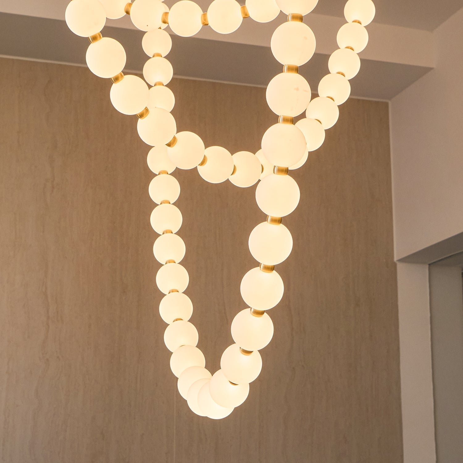 Pearl Glass Necklace Balls Chandelier - Letslighting