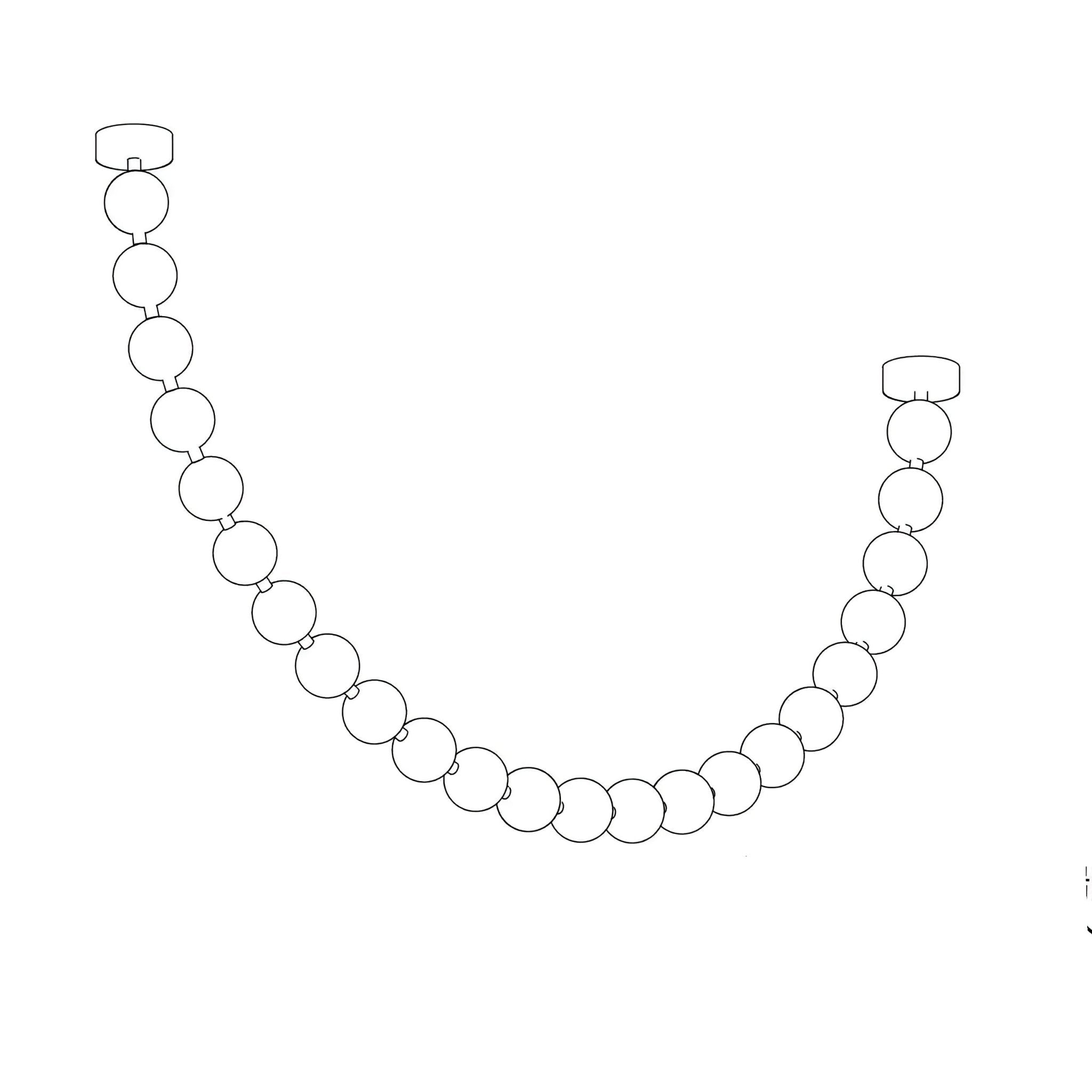 Pearl Glass Necklace Balls Chandelier - Letslighting